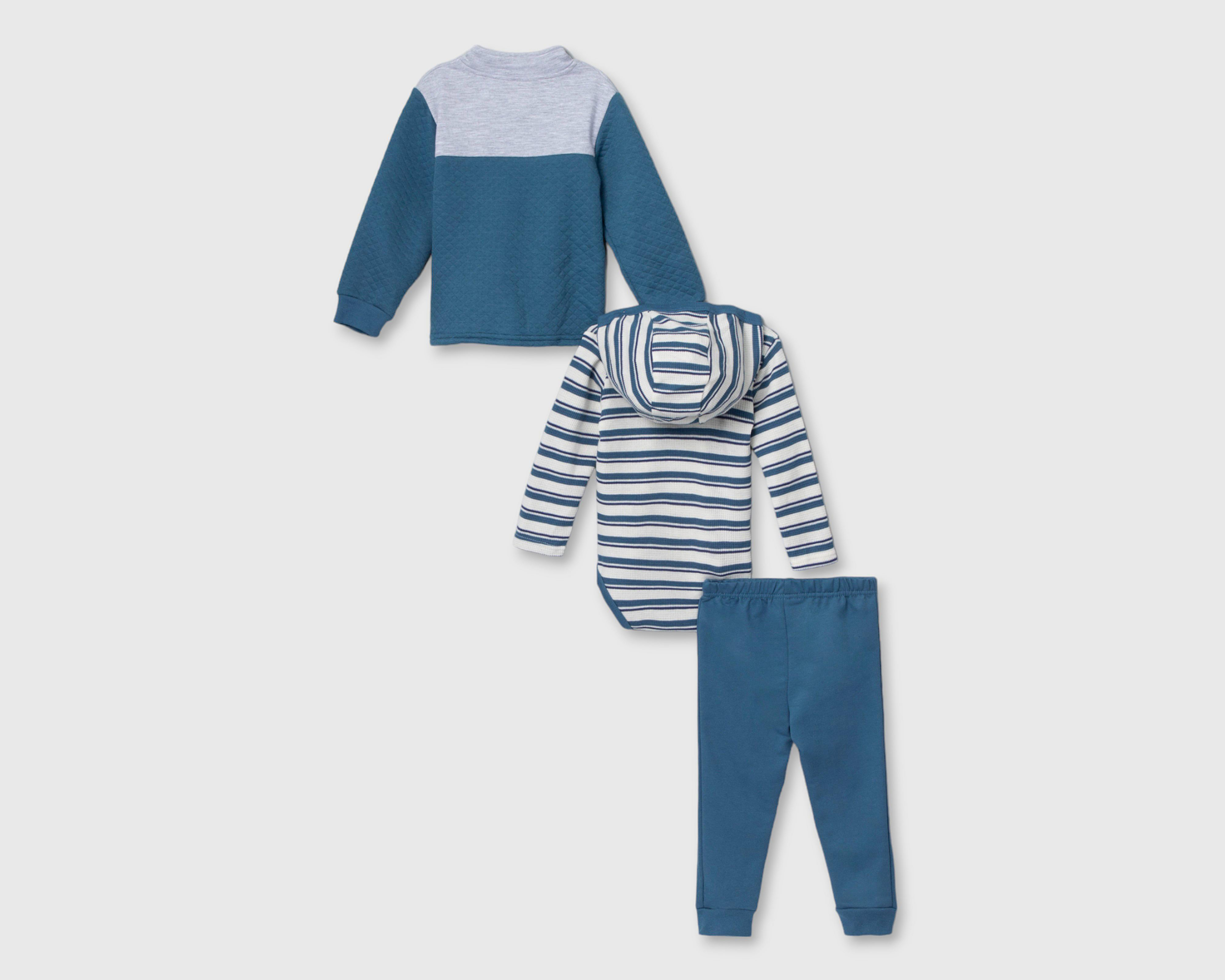 Foto 2 | Pañalero y Pantalón Baby Colors con Sudadera para Bebé Niño