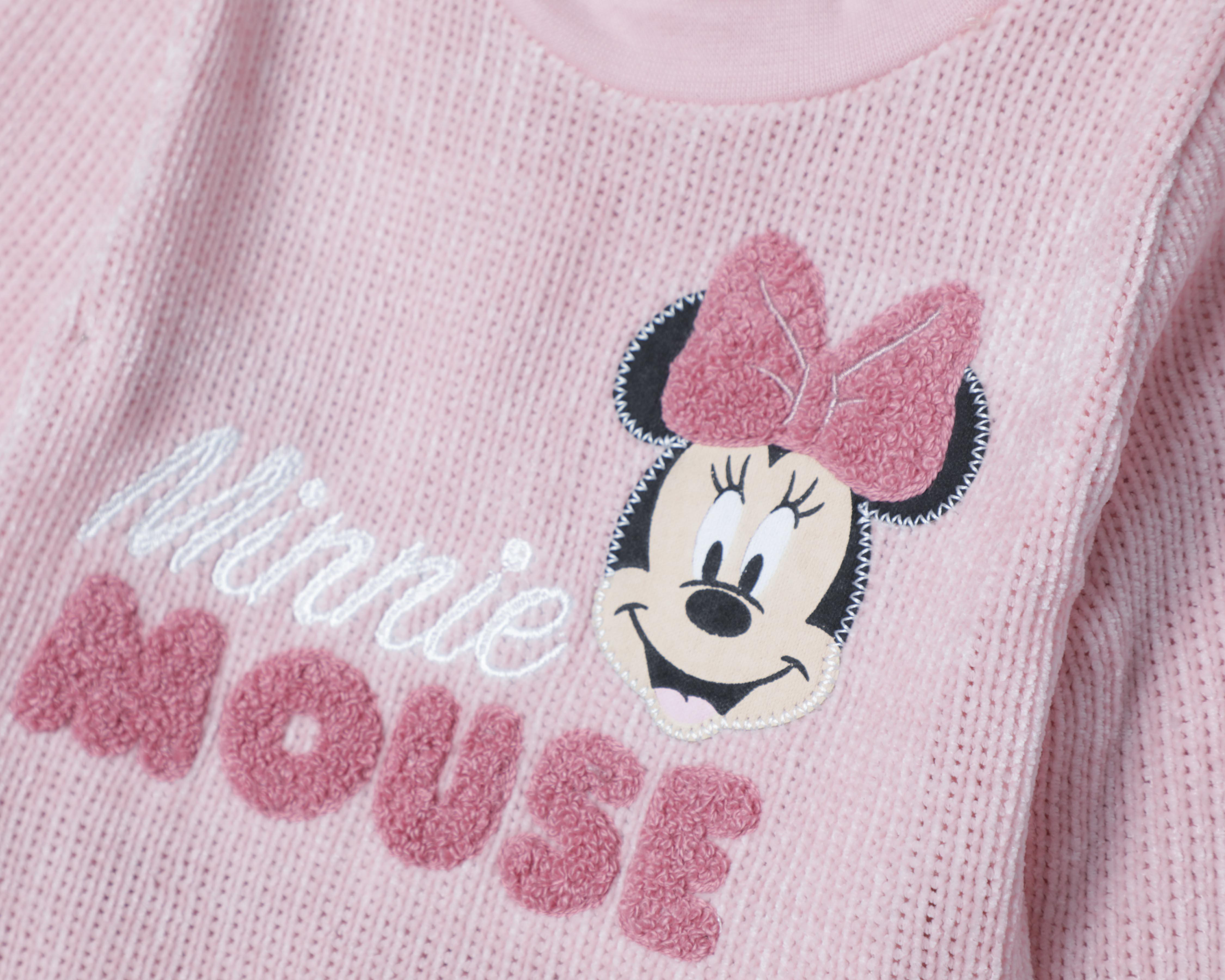 Foto 4 pulgar | Sudadera y Pants Disney Minnie Mouse para Bebé Niña