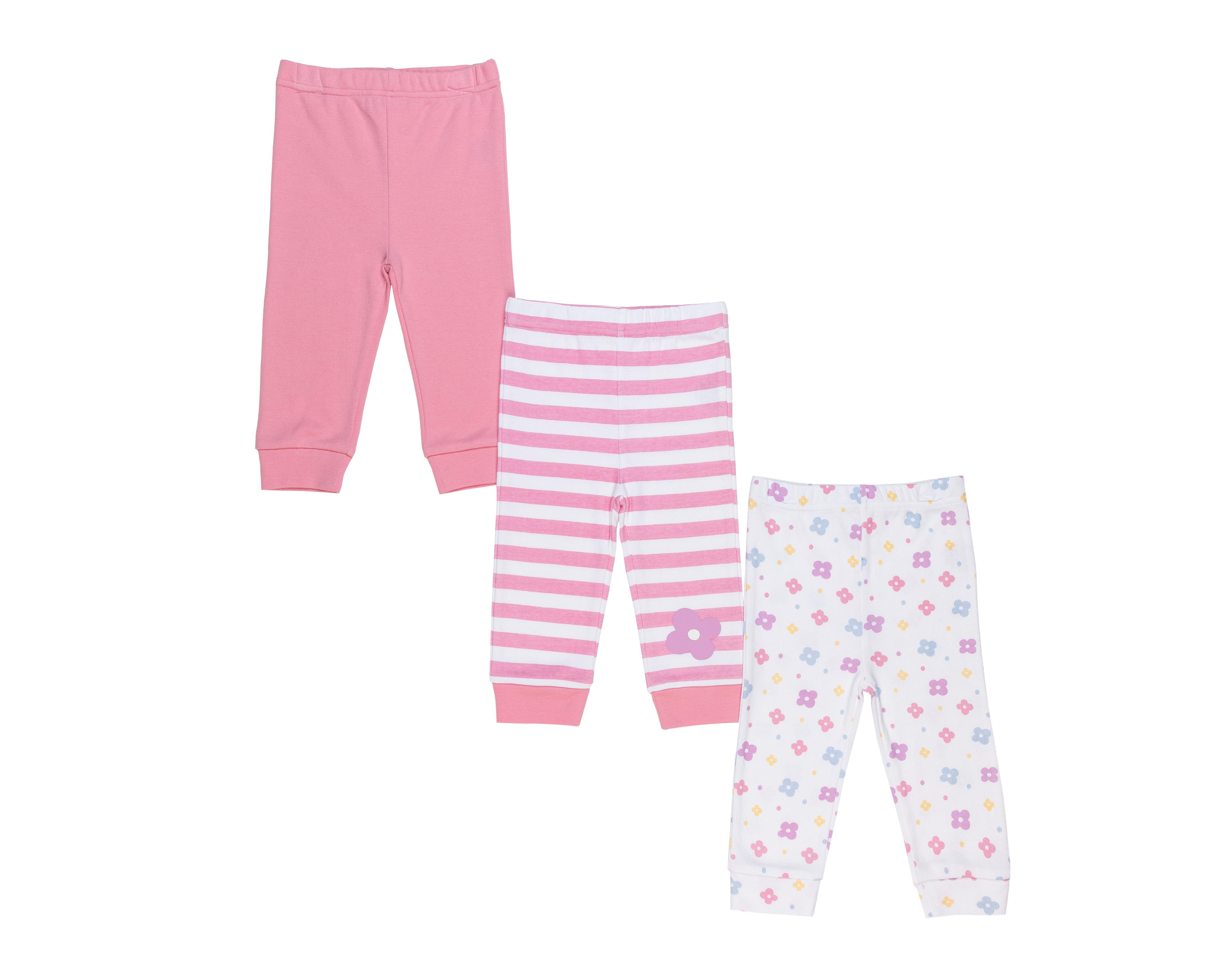 Foto 2 pulgar | Pantalón Baby Colors de Algodón para Bebé Niña 3 Piezas