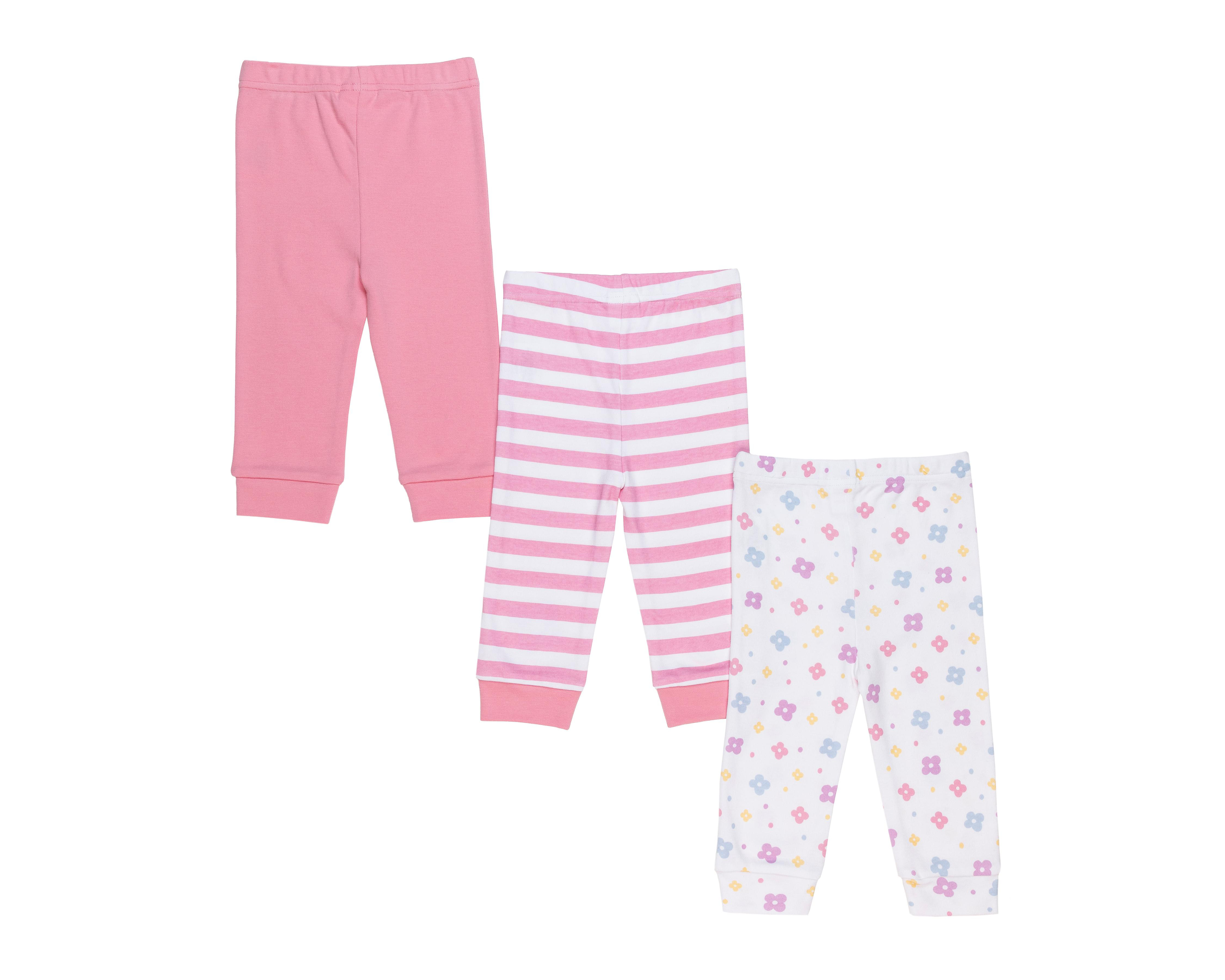 Foto 3 pulgar | Pantalón Baby Colors de Algodón para Bebé Niña 3 Piezas