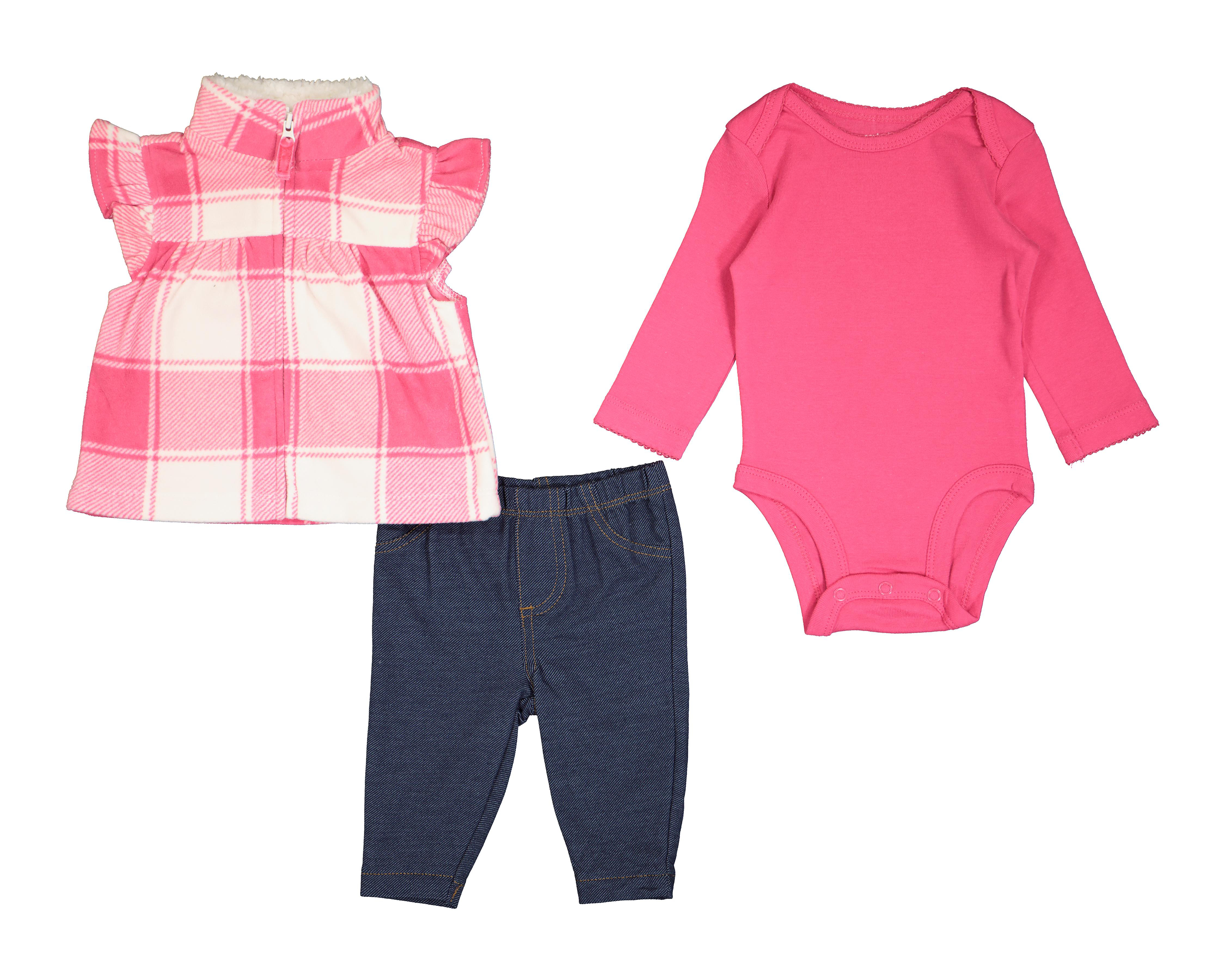Foto 1 | Pañalero, Pantalón y Chaleco Carter's para Bebé Niña