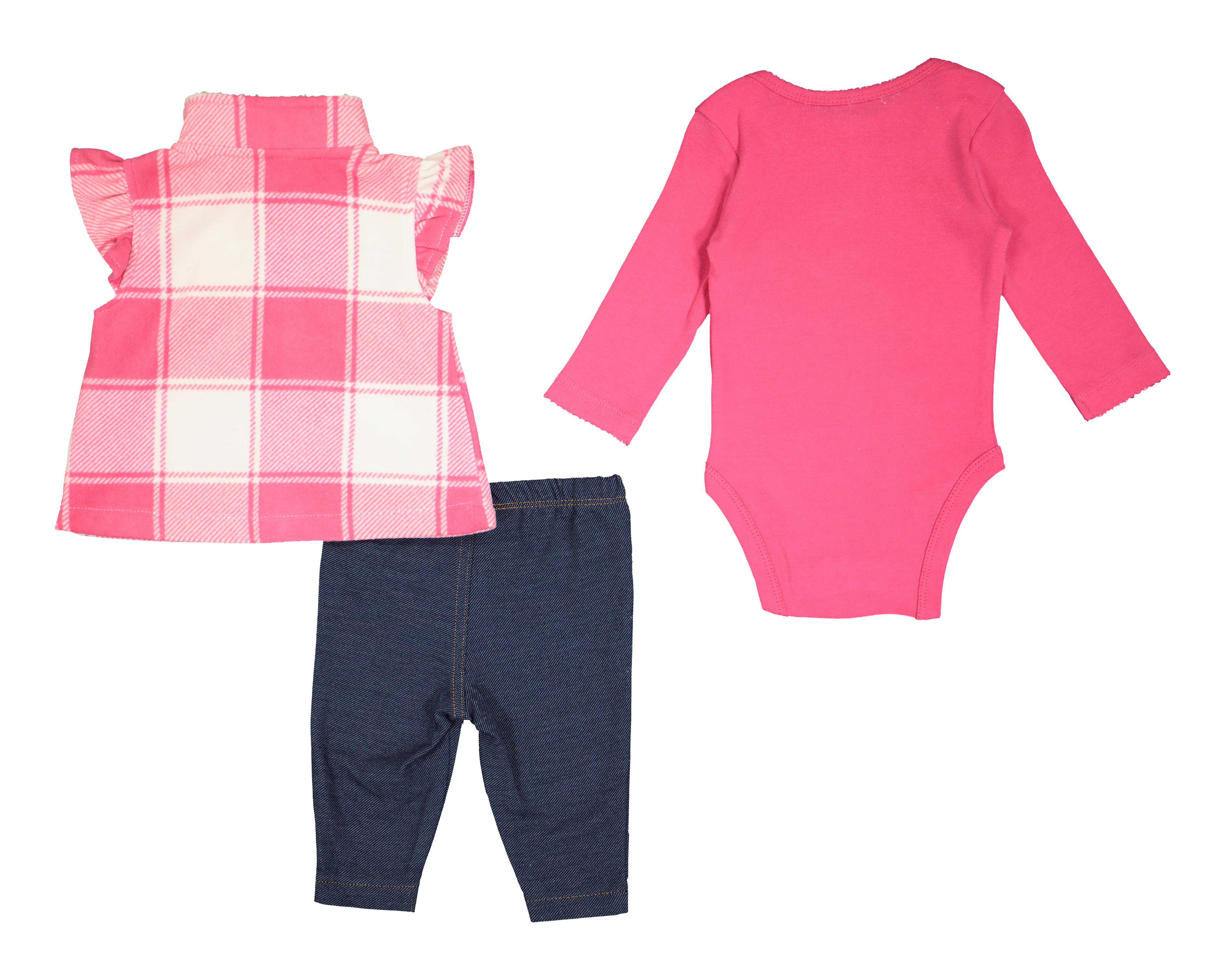 Foto 2 | Pañalero, Pantalón y Chaleco Carter's para Bebé Niña