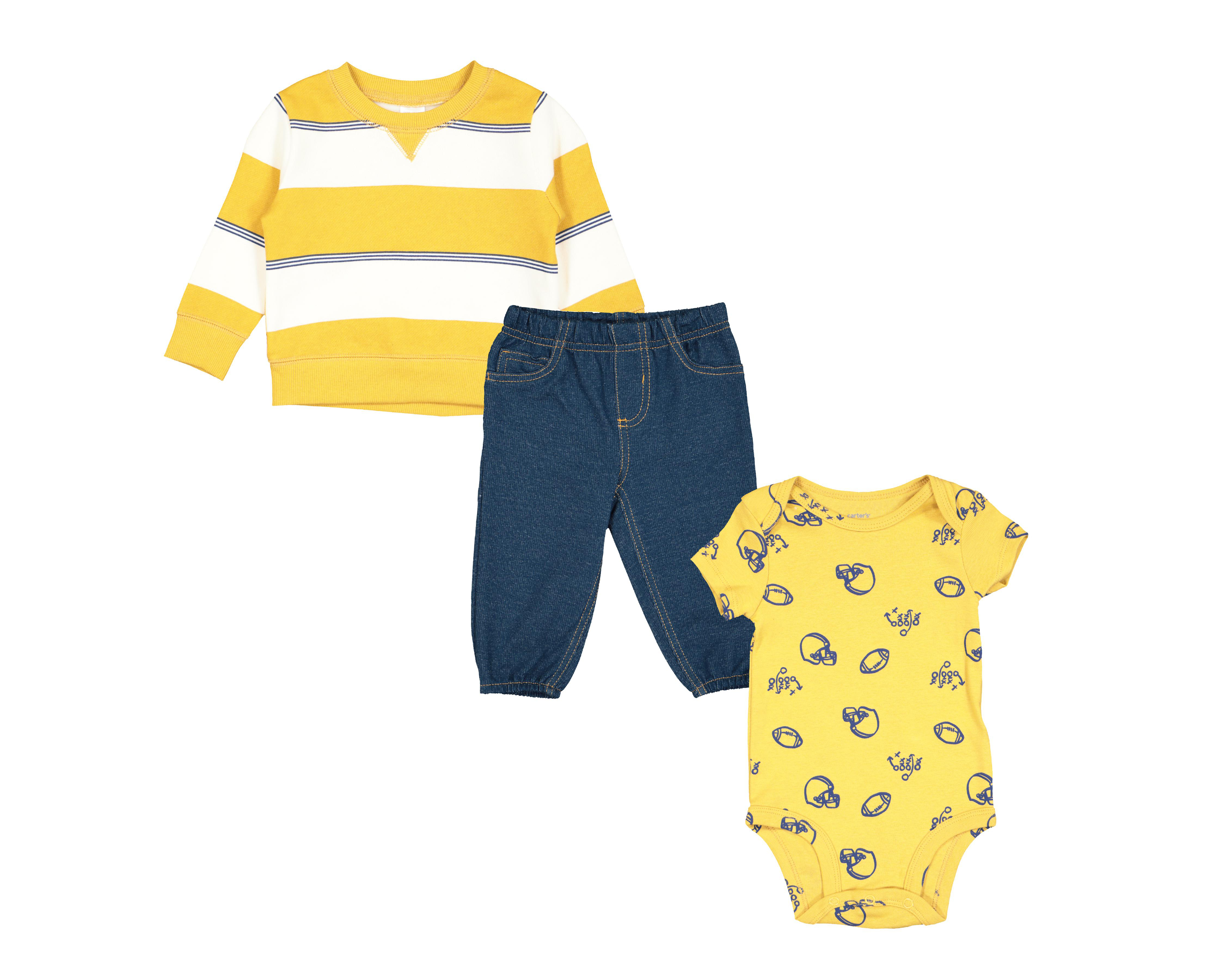 Foto 1 | Pañalero, Pantalón y Suéter Carter's para Bebé Niño