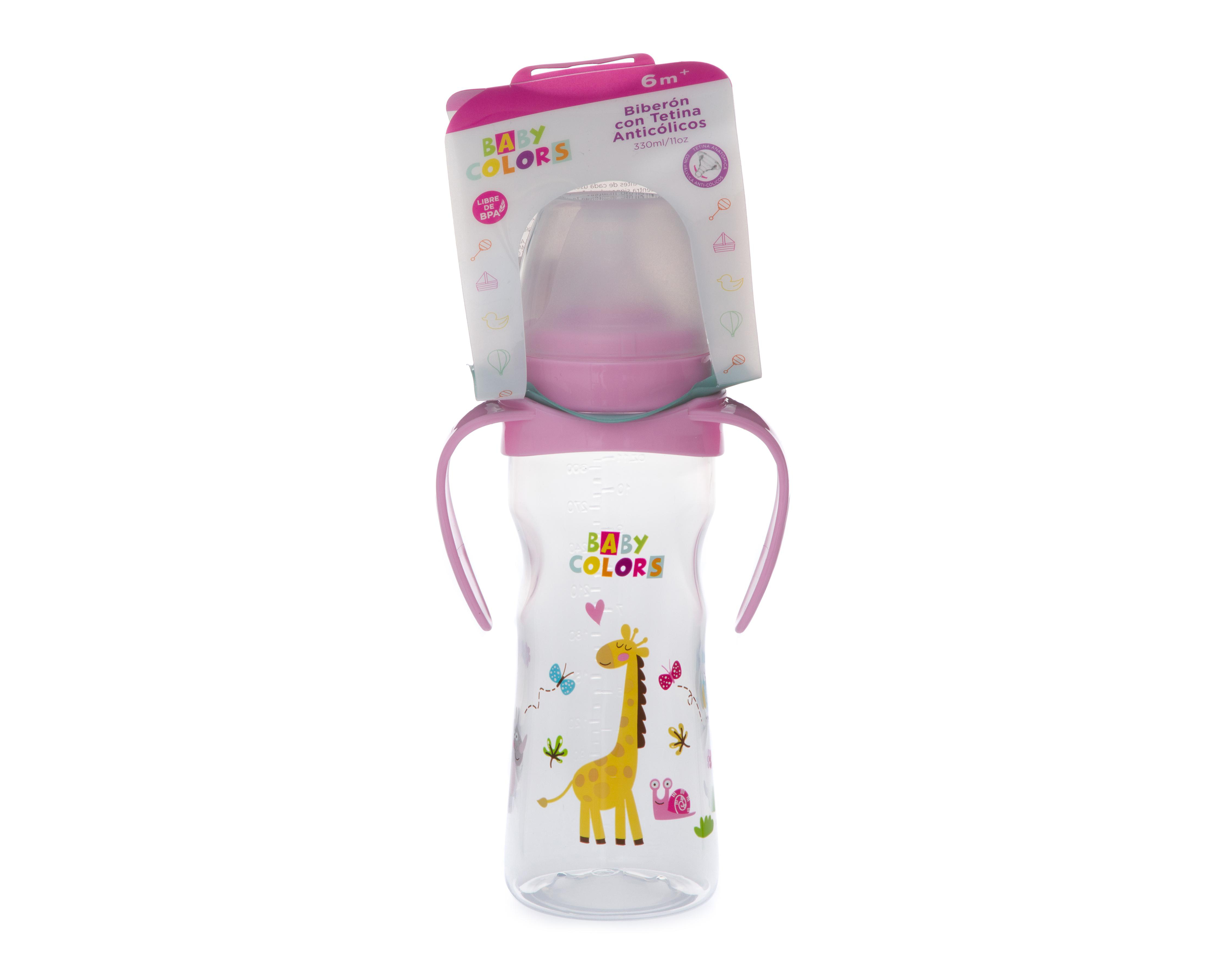 Foto 3 | Biberón Baby Colors 11 oz con Agarradera