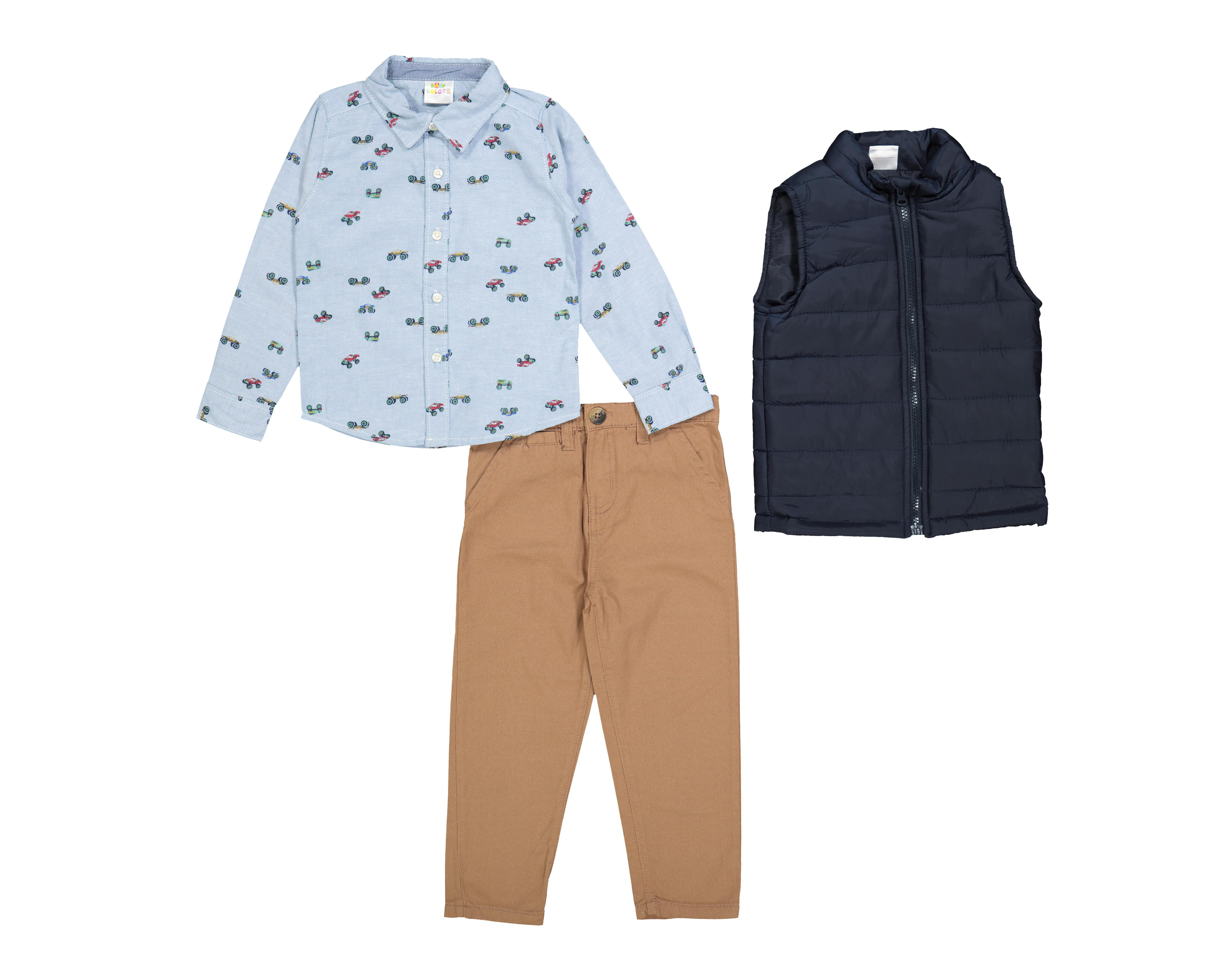 Foto 2 pulgar | Camisa y Pantalón Baby Colors con Chaleco para Bebé Niño