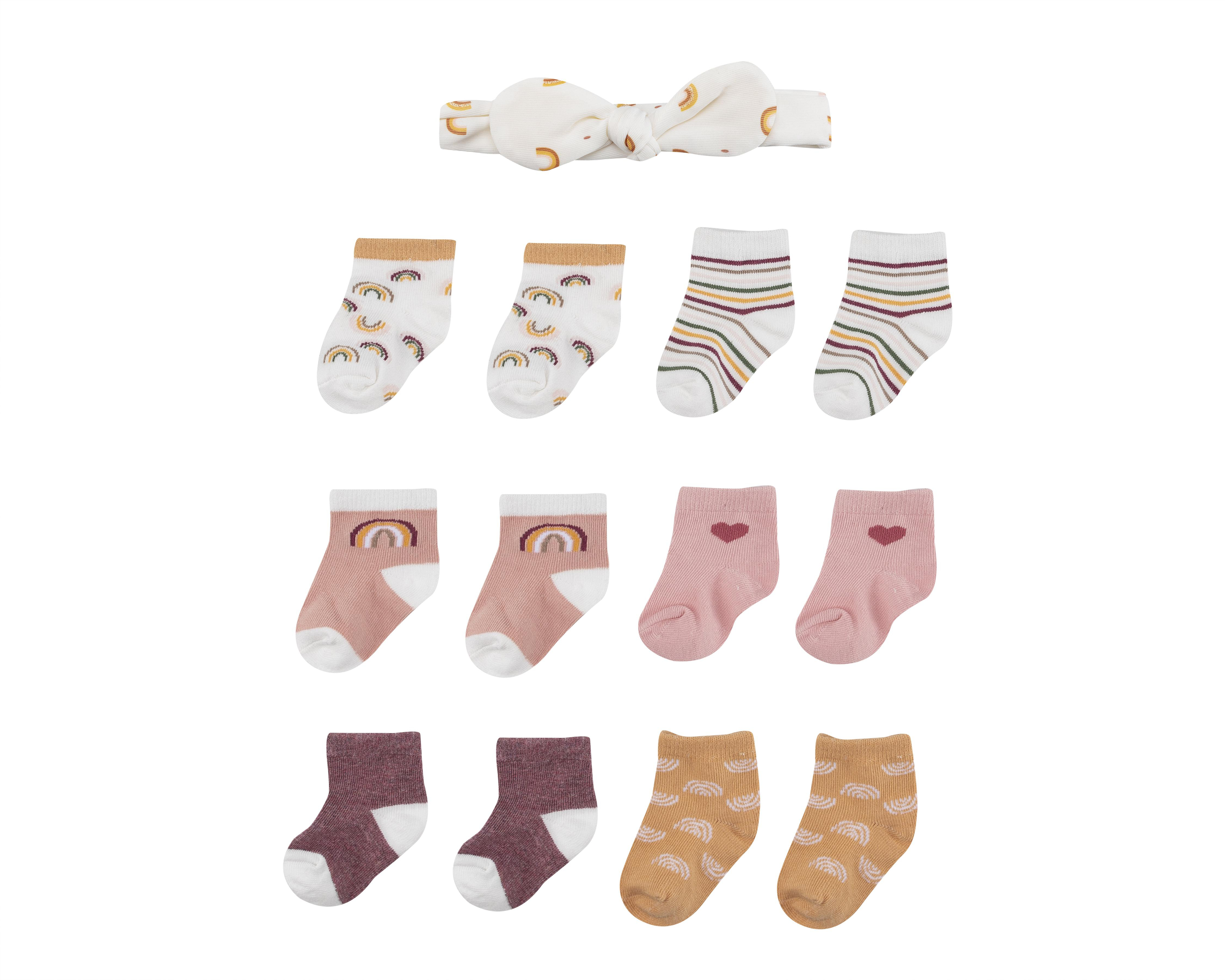 Calcetas Bam-Bu para Bebé Niña con Tiara 6 Pares $149