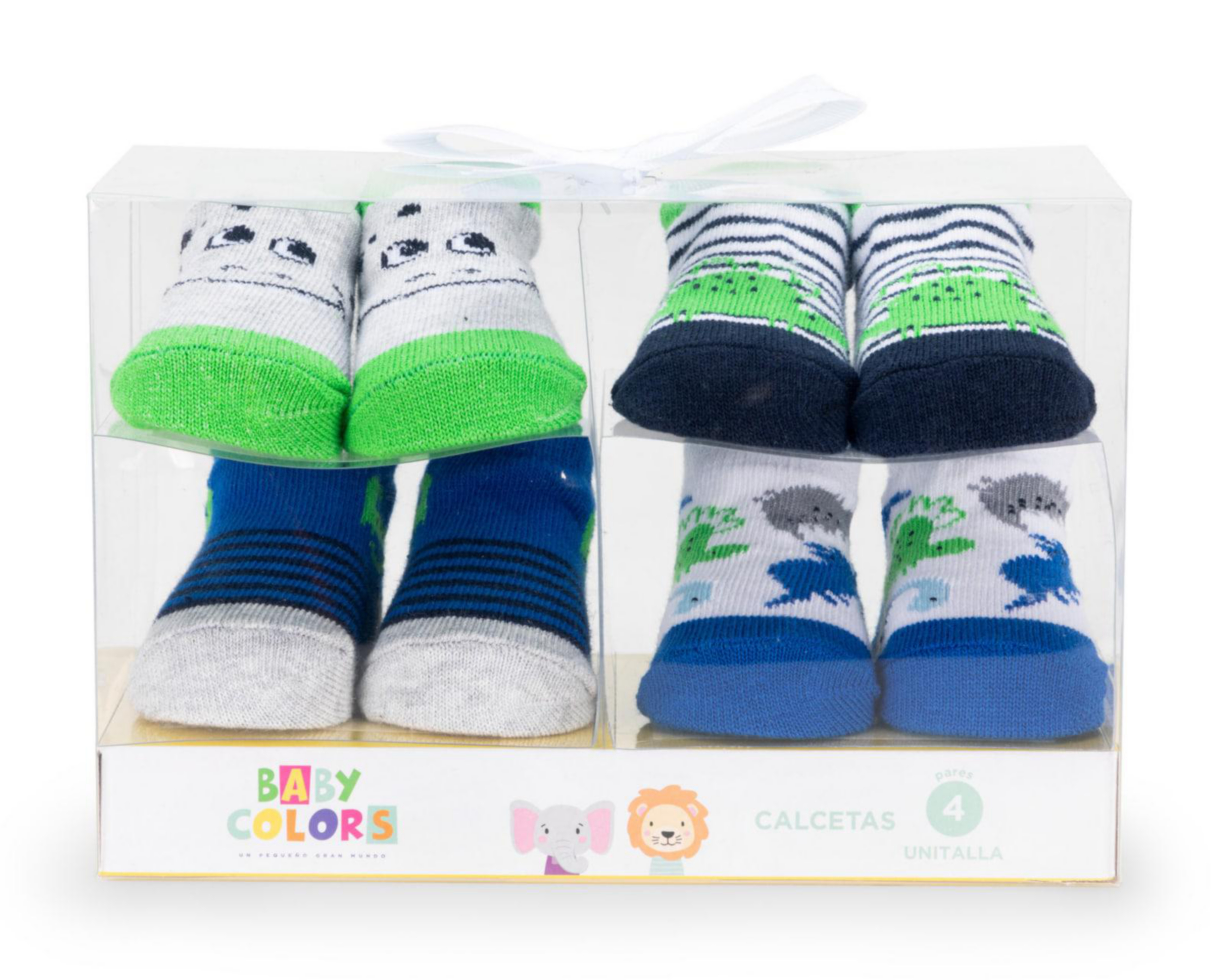 Calcetas Baby Colors para Bebé Niño 4 Pares