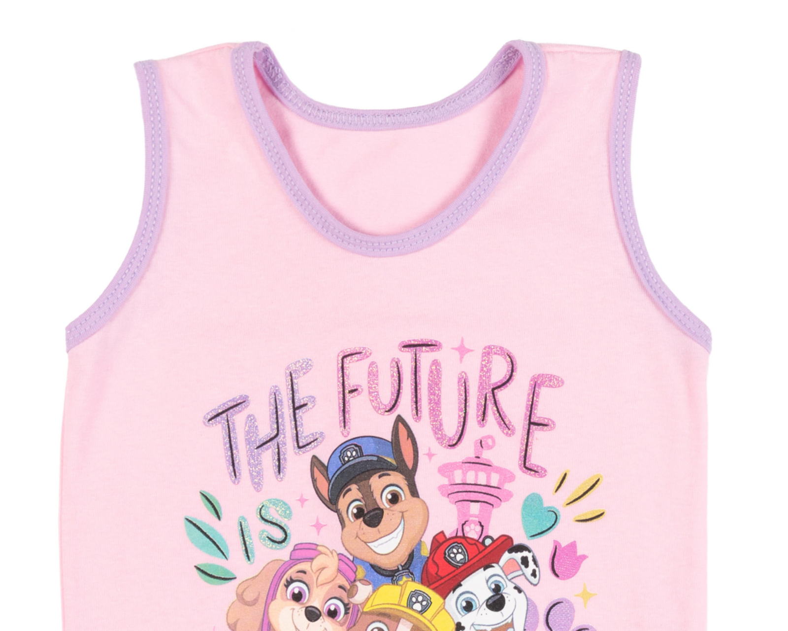 Foto 4 pulgar | Camiseta Interior Paw Patrol para Bebé Niña 2 Piezas