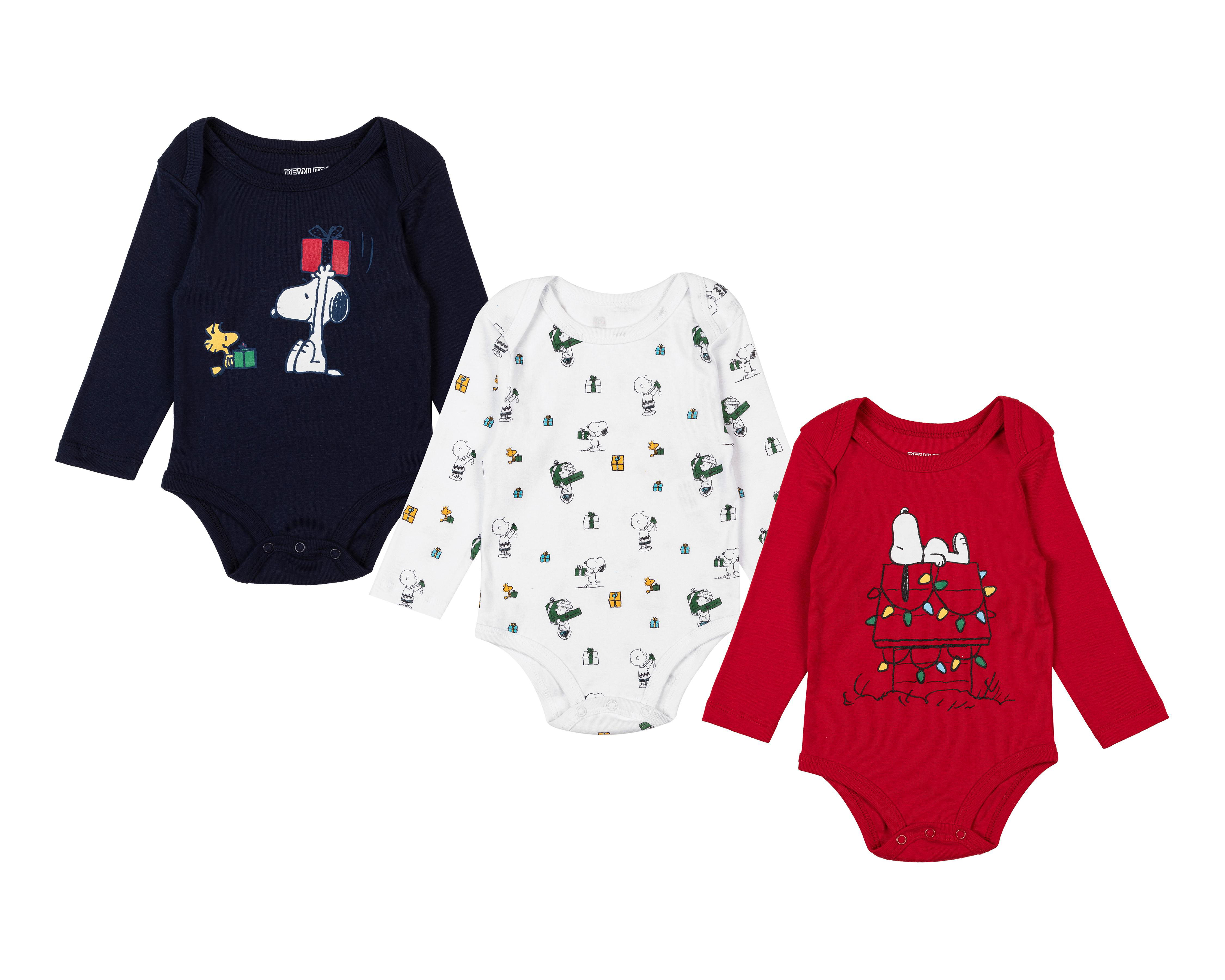 Pañalero Peanuts de Algodón para Bebé 3 Piezas $199
