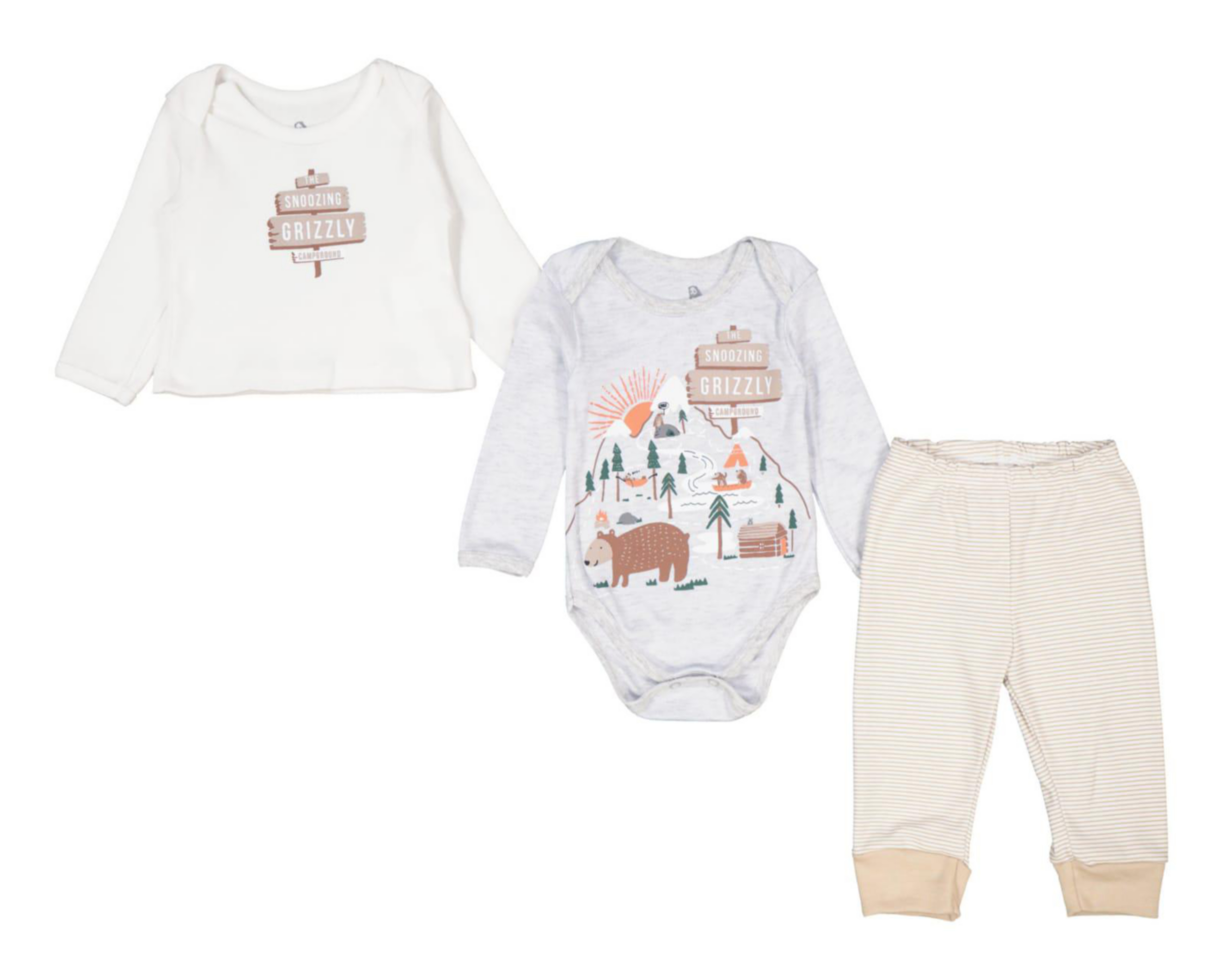 Pañalero, Playera y Pantalón Baby Colors para Bebé Niño