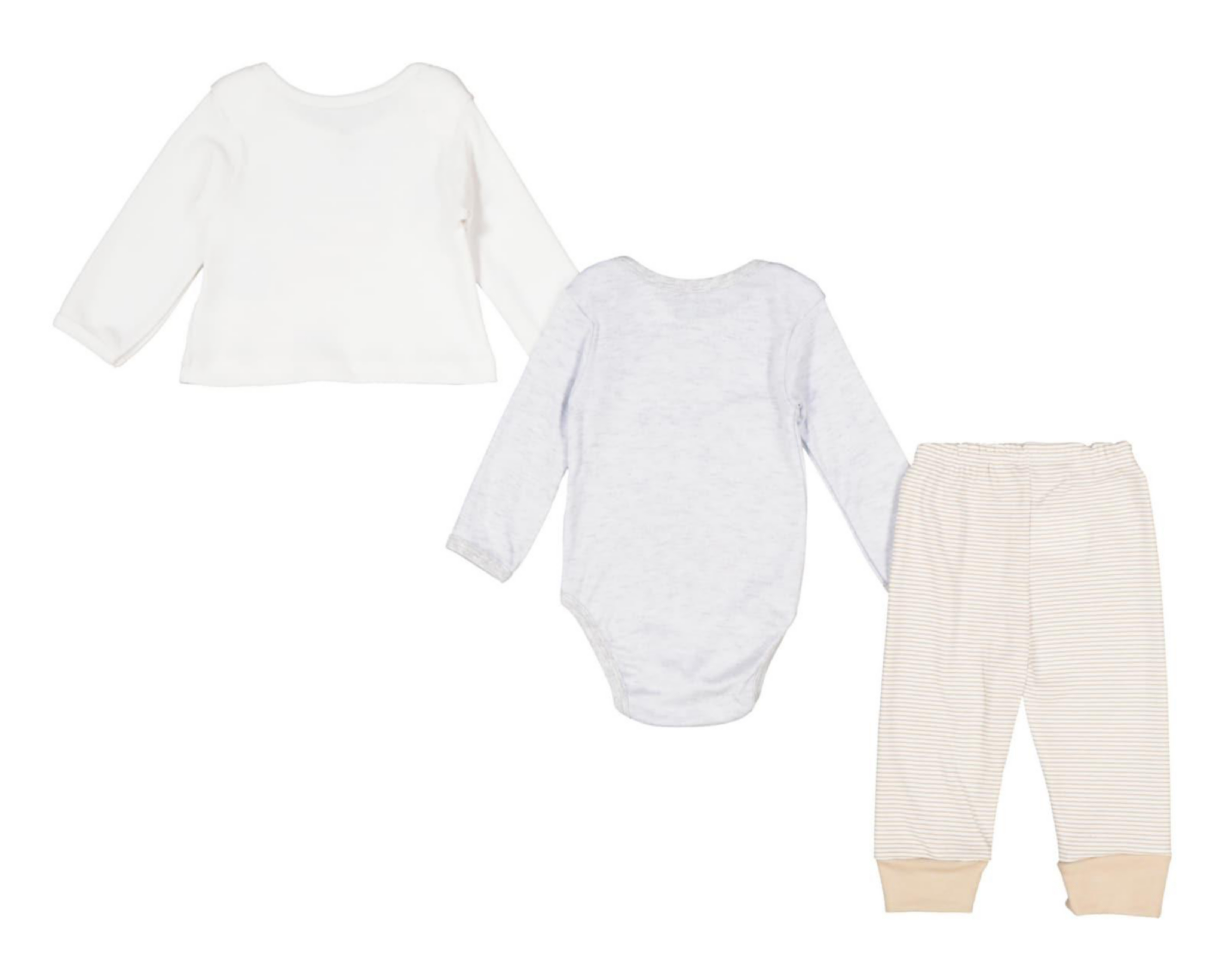 Foto 2 | Pañalero, Playera y Pantalón Baby Colors para Bebé Niño