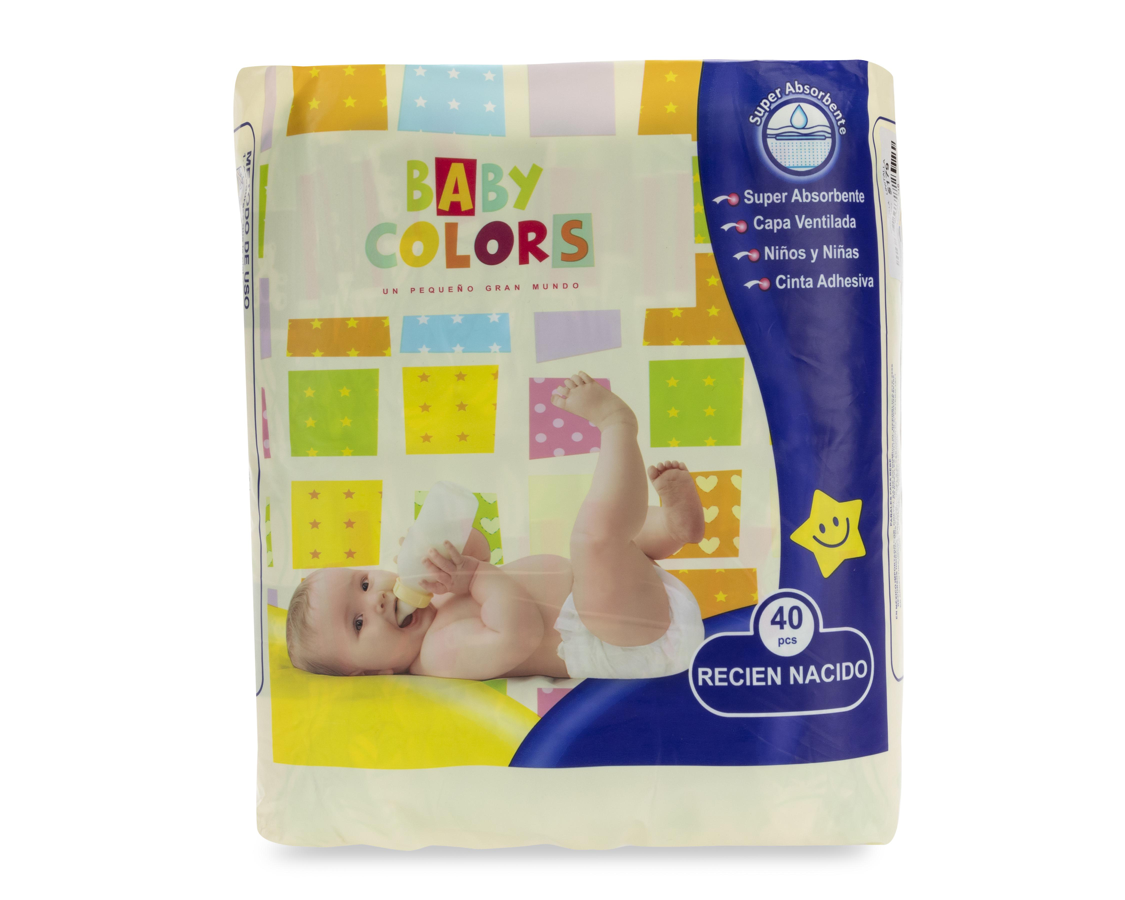 Pañales Baby Colors Super Absorbentes Recién Nacido