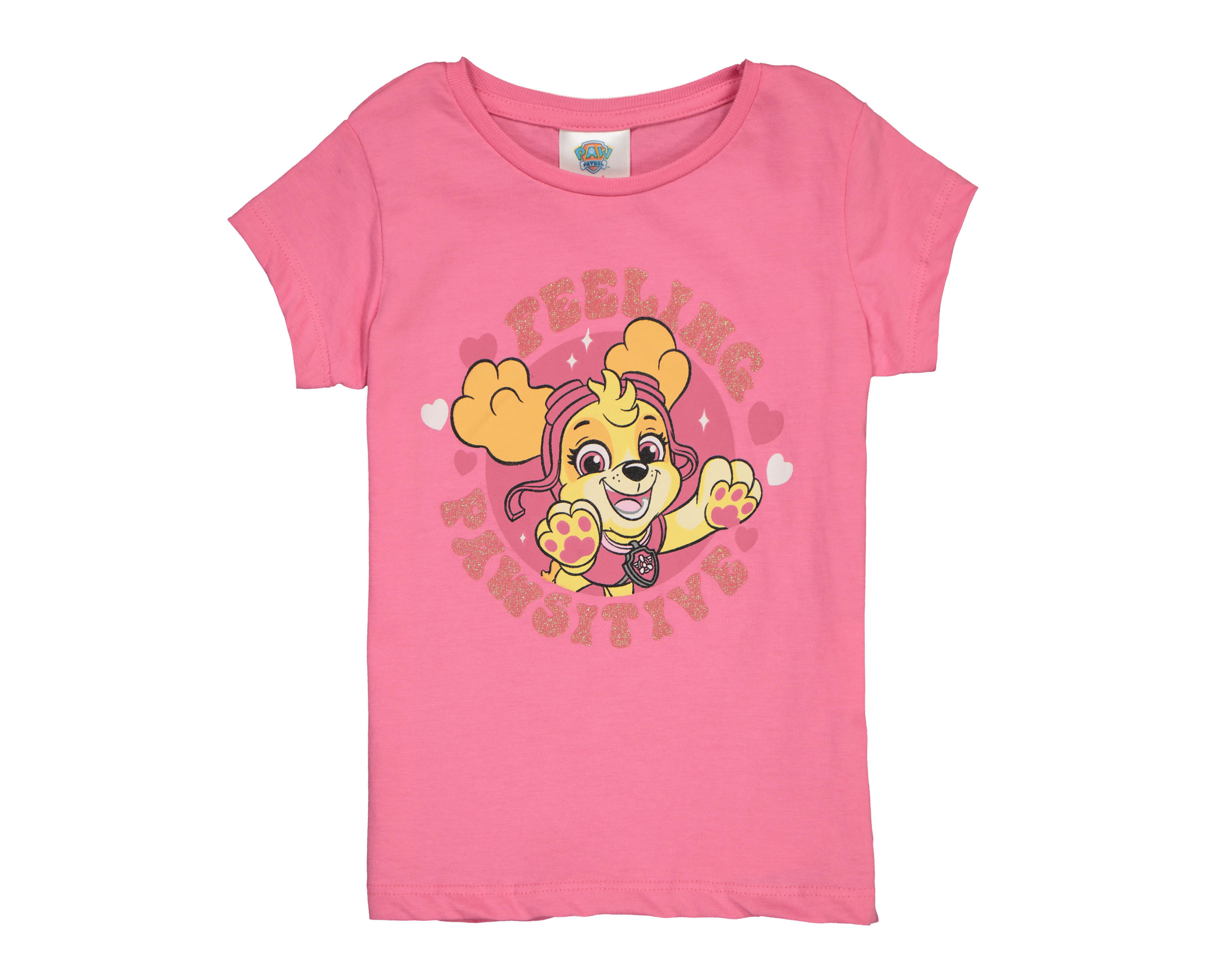 Foto 2 pulgar | Playera Paw Patrol Manga Corta Estampada para Niña