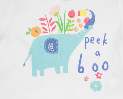 Foto 3 | Blusa para Bebé Niña Baby Colors de Algodón con Estampado de Elefante