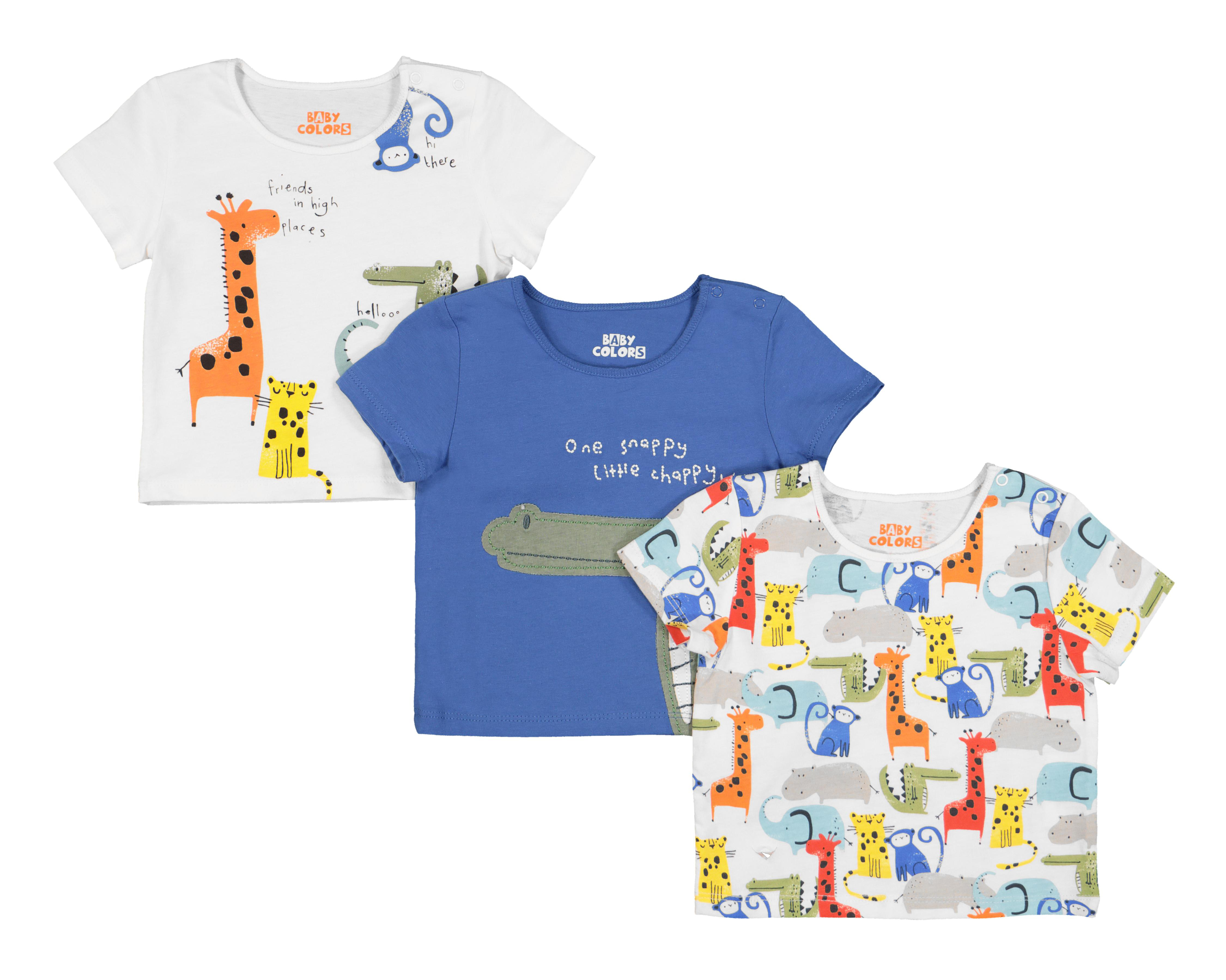 Playera Baby Colors para Bebé Niño 3 Piezas