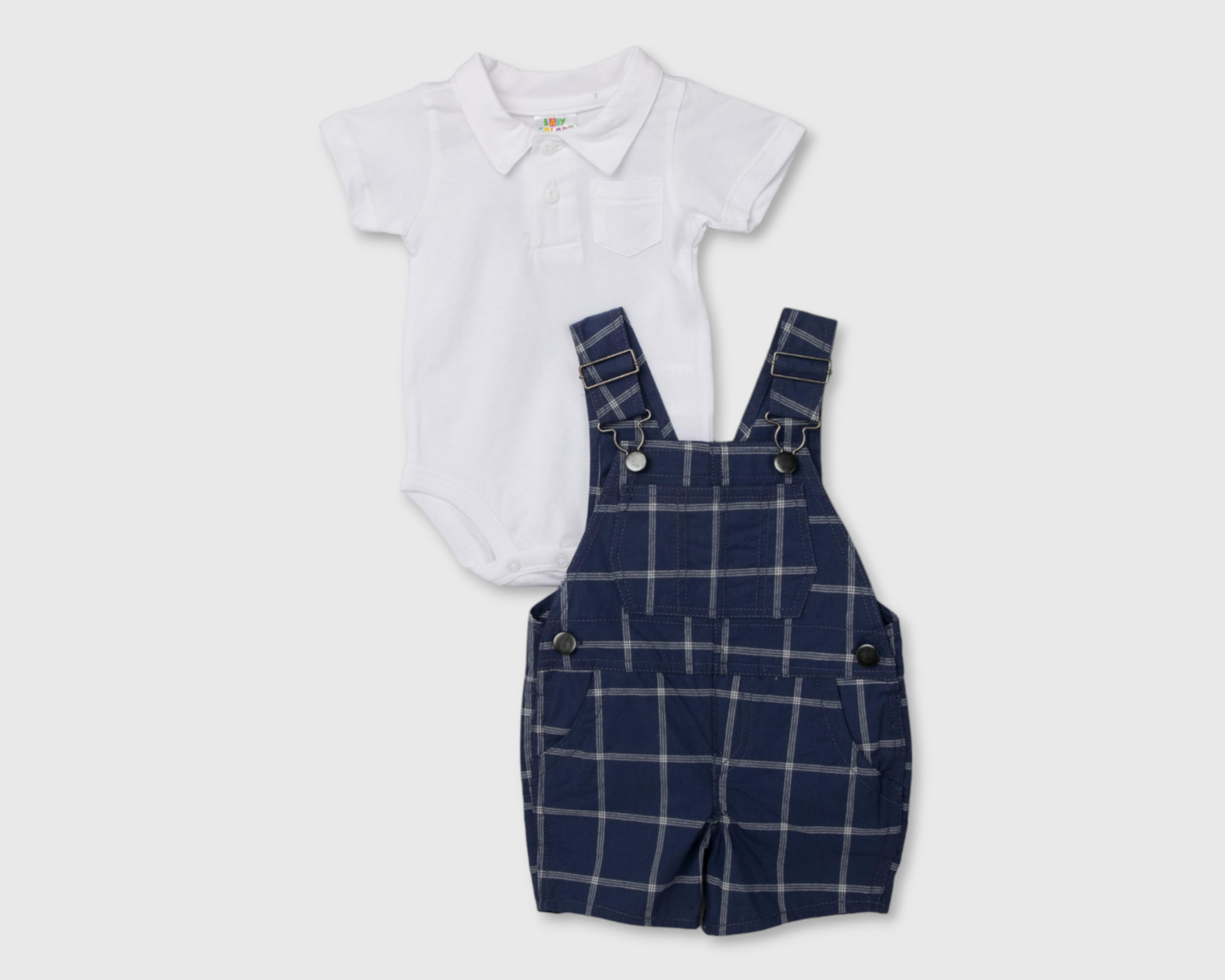 Foto 1 | Conjunto Baby Colors de Algodón para Bebé Niña 2 Piezas