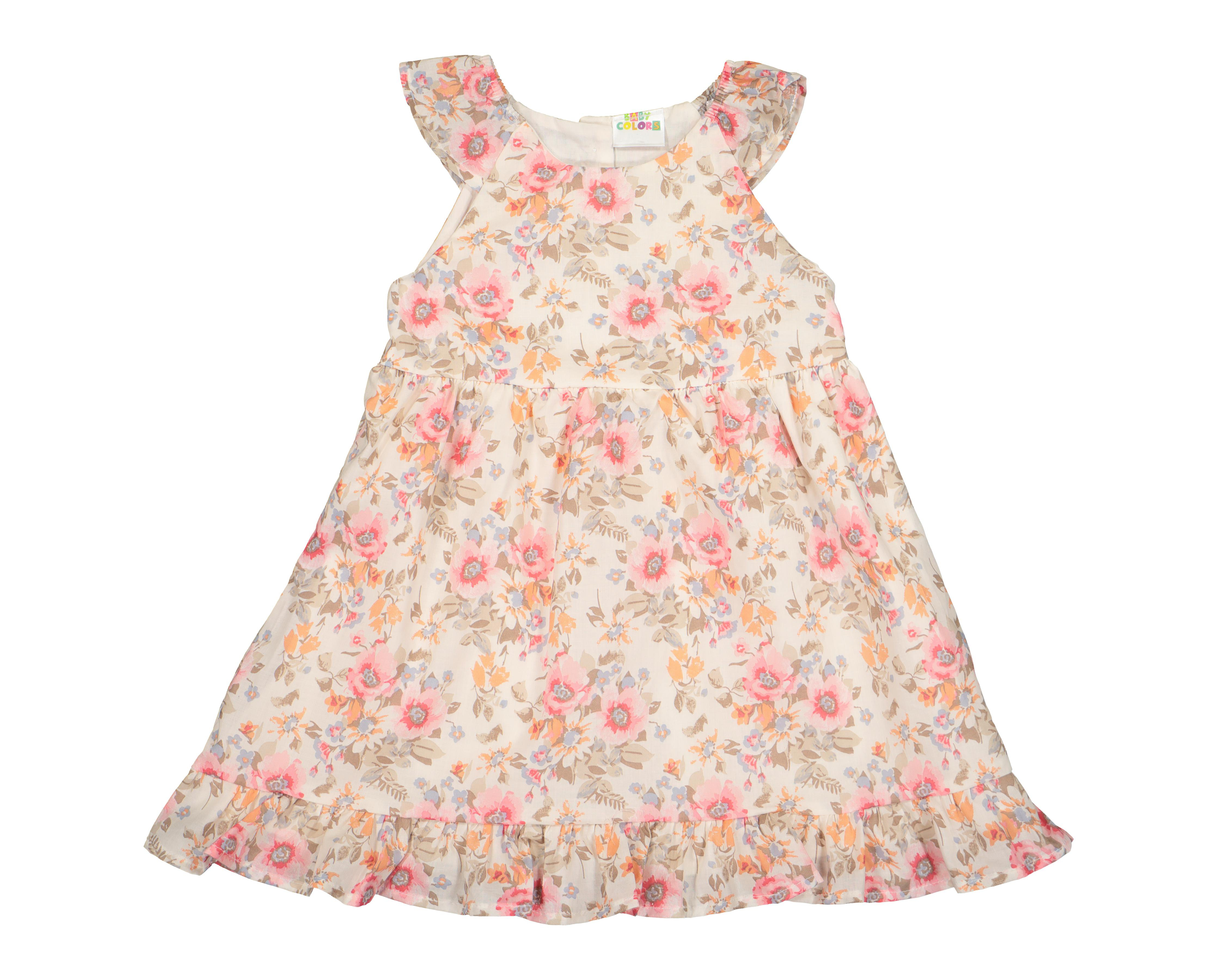 Foto 4 pulgar | Vestido Baby Colors de Algodón para Bebé Niña 3 Piezas