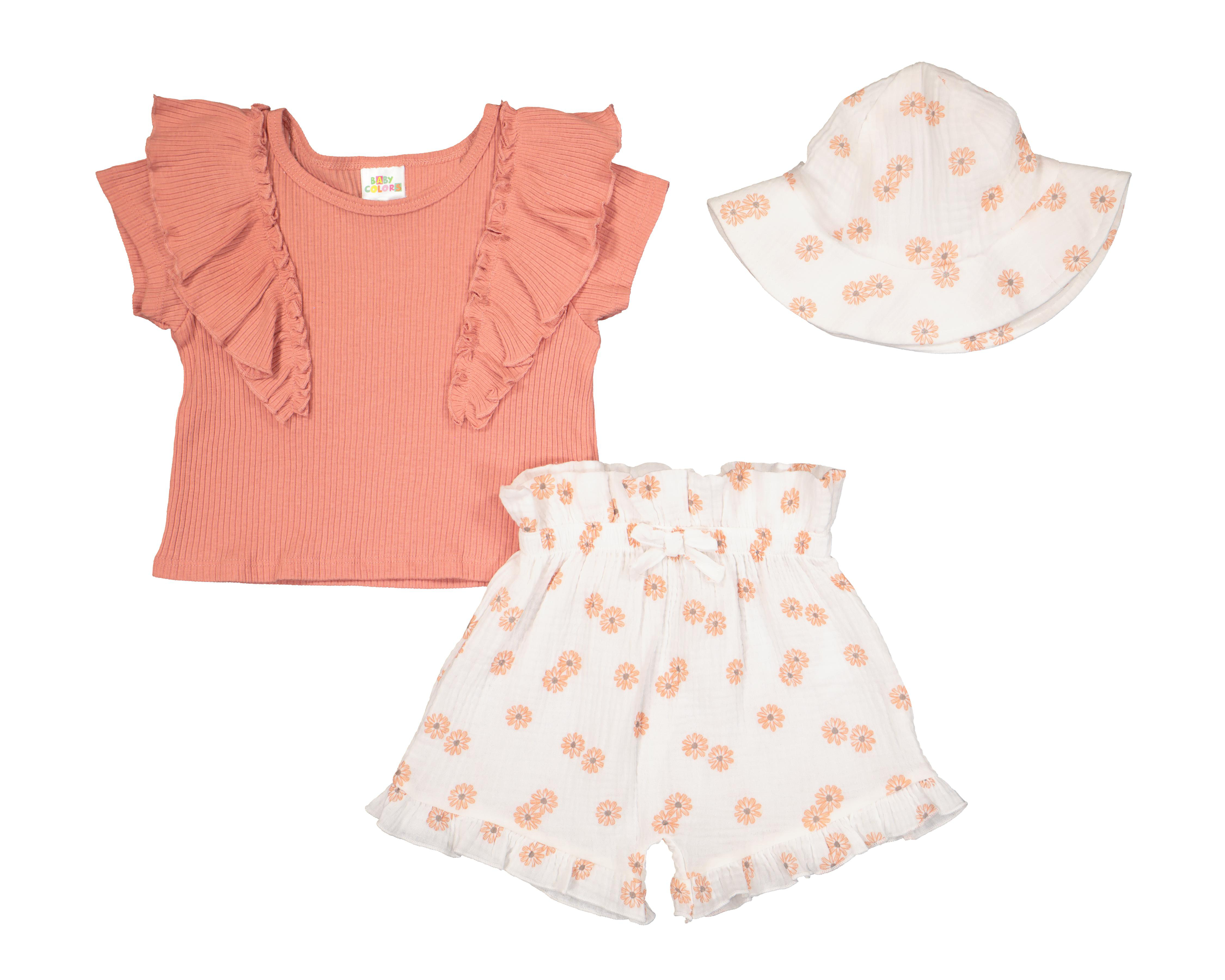 Foto 2 pulgar | Conjunto de Bebé Baby Colors con Gorro 3 Piezas