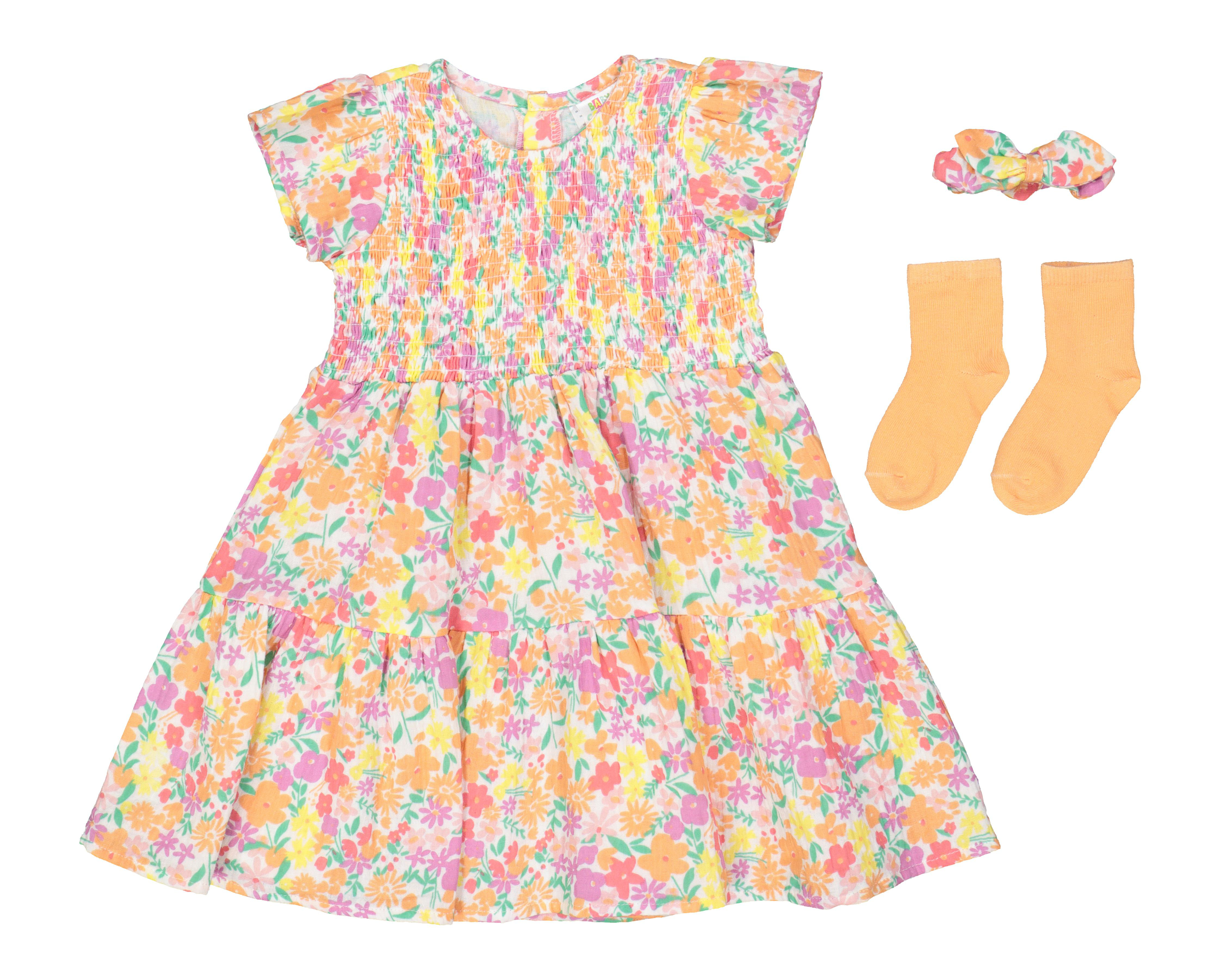 Vestido para Bebé Niña Baby Colors Floral 3 Piezas $125