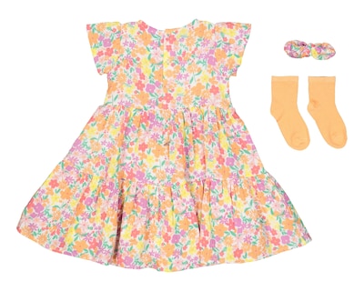 Foto 2 | Vestido para Bebé Niña Baby Colors Floral 3 Piezas