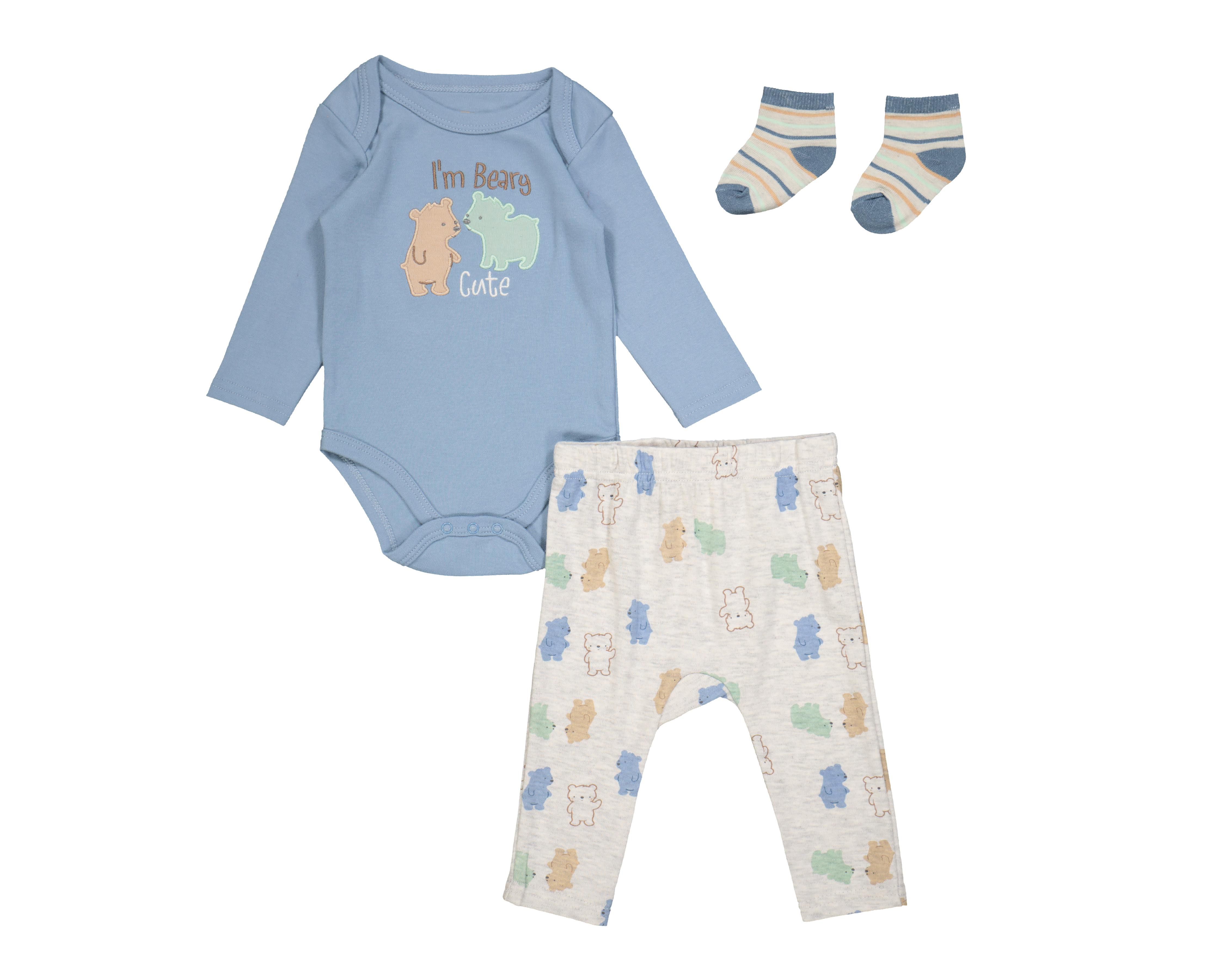 Conjunto para Bebé Niño Baby Colors 3 Piezas $199