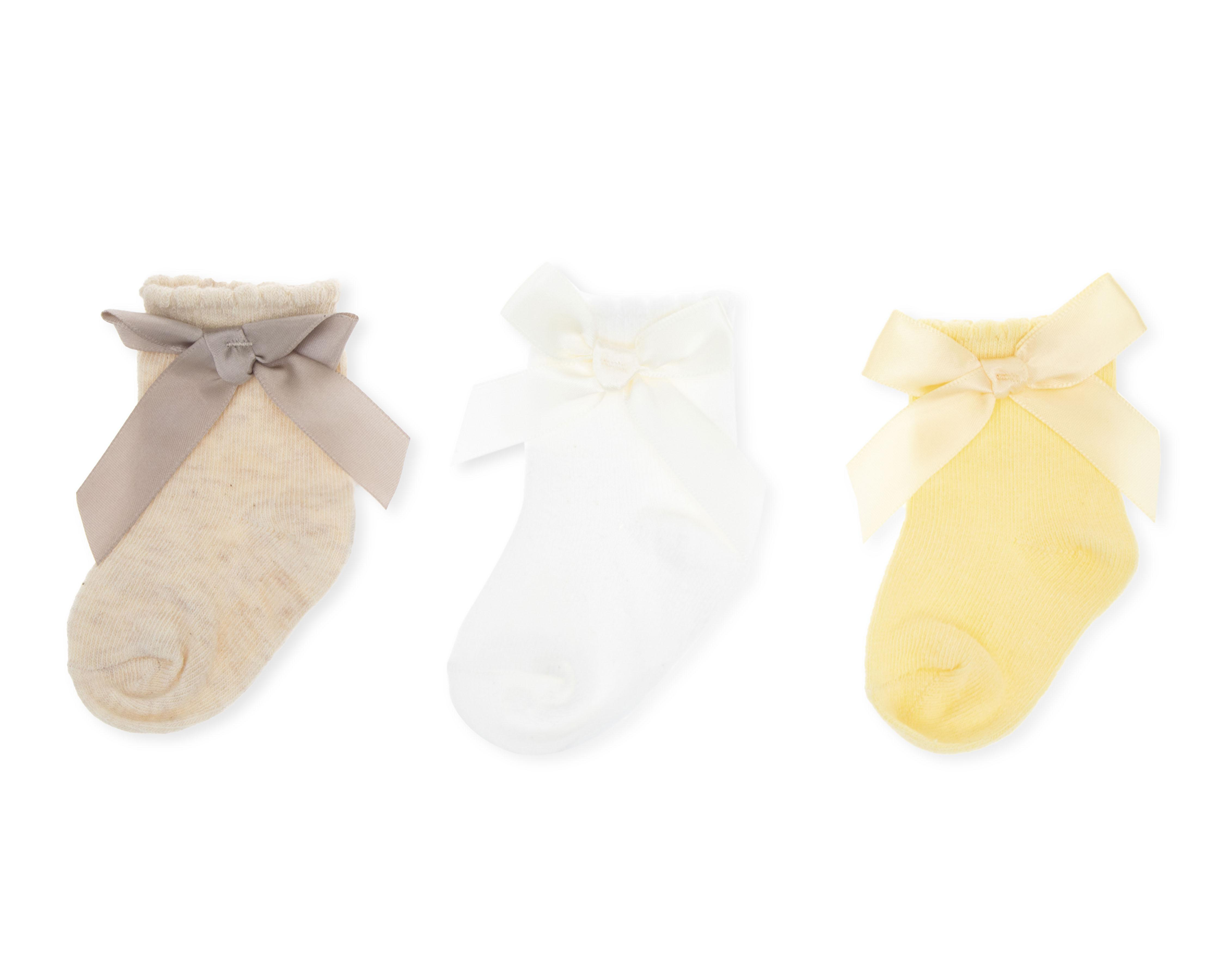 Calcetas Baby Colors con Moño para Bebé Niña $79