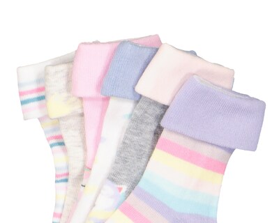 Foto 2 | Calcetas Baby Colors Antiderrapantes para Bebé Niña 6 Pares