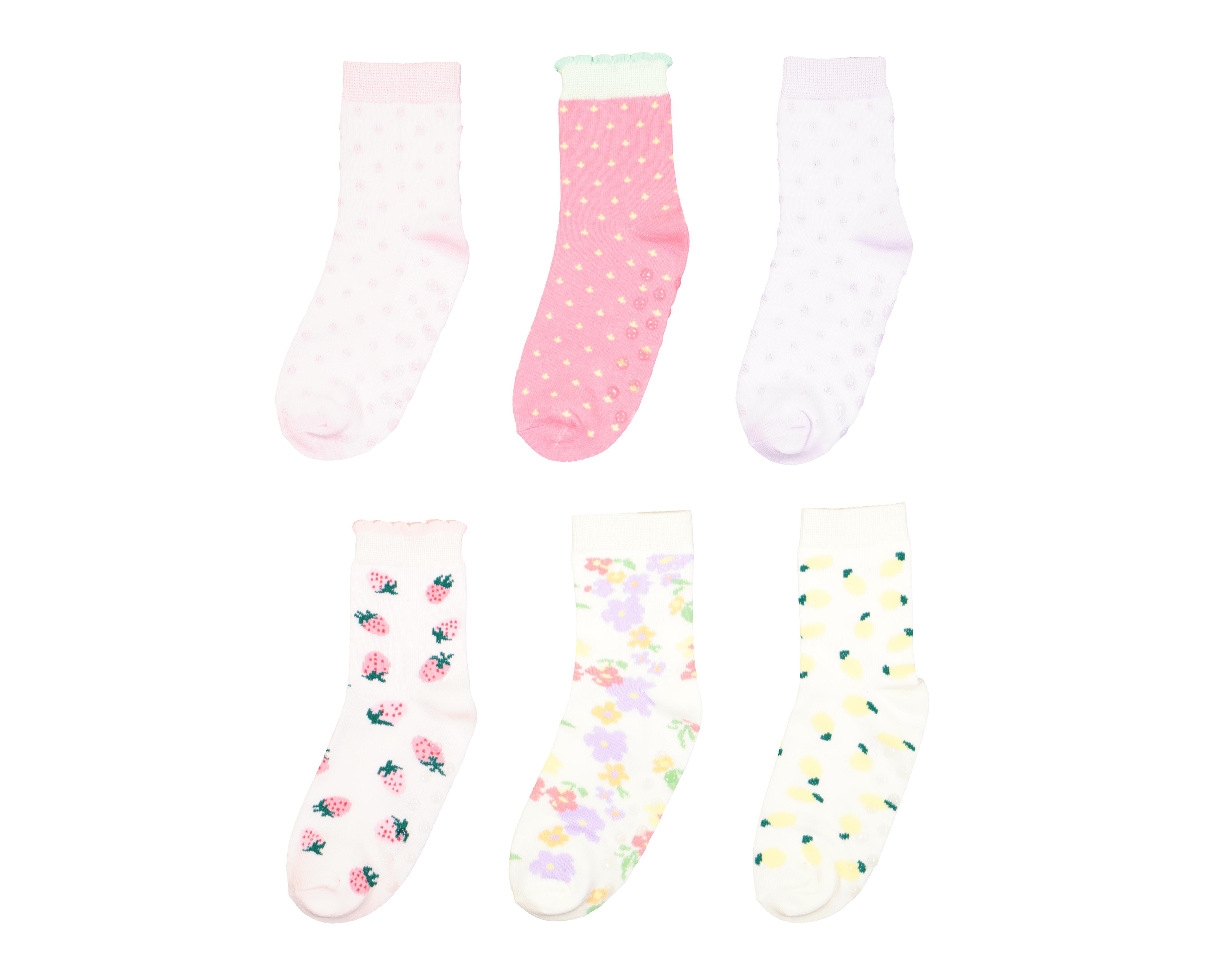Calcetas Baby Colors Antiderrapantes para Bebé Niña 6 Pares