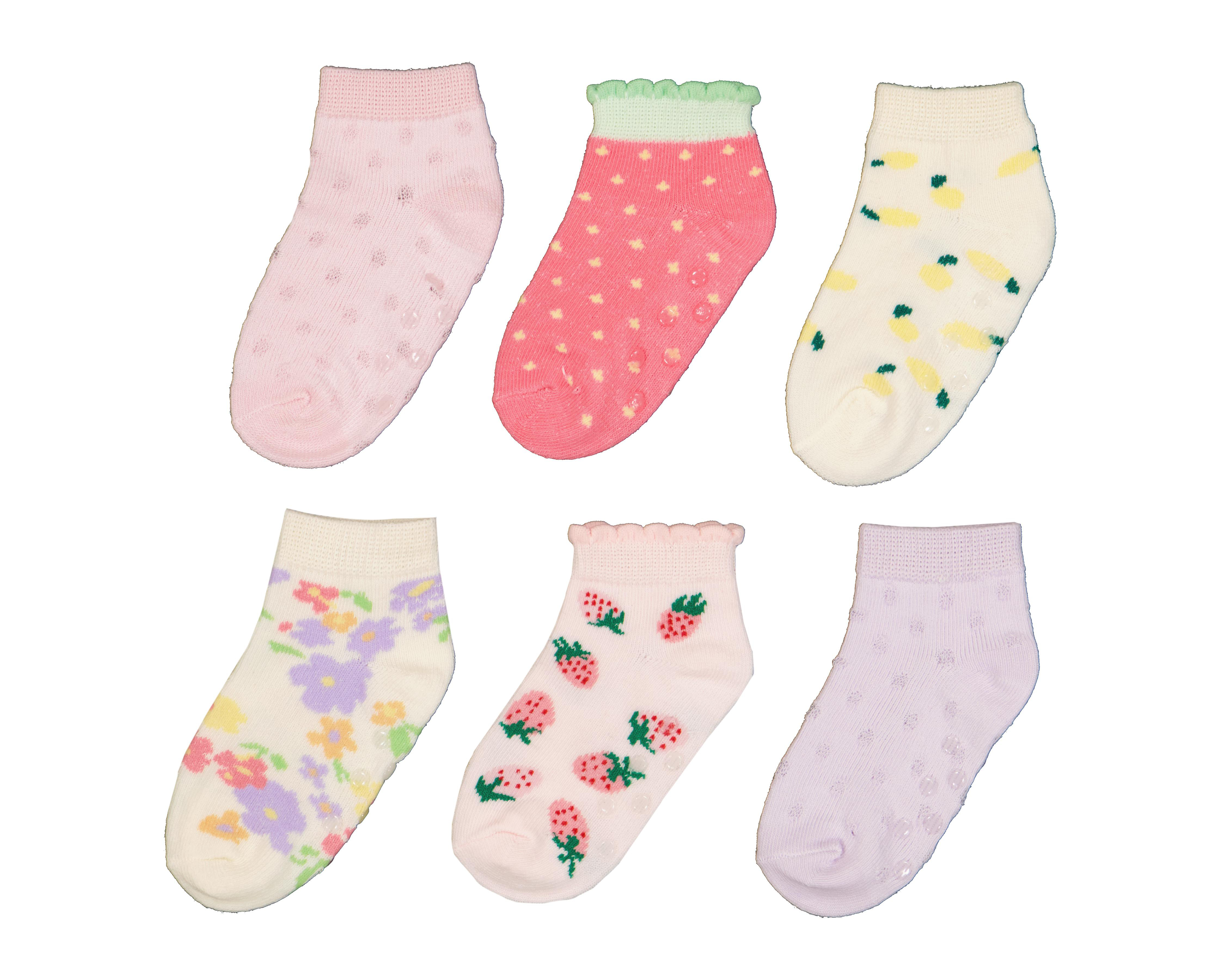 Calcetas Baby Colors Antiderrapantes para Bebé Niña 6 Pares $119