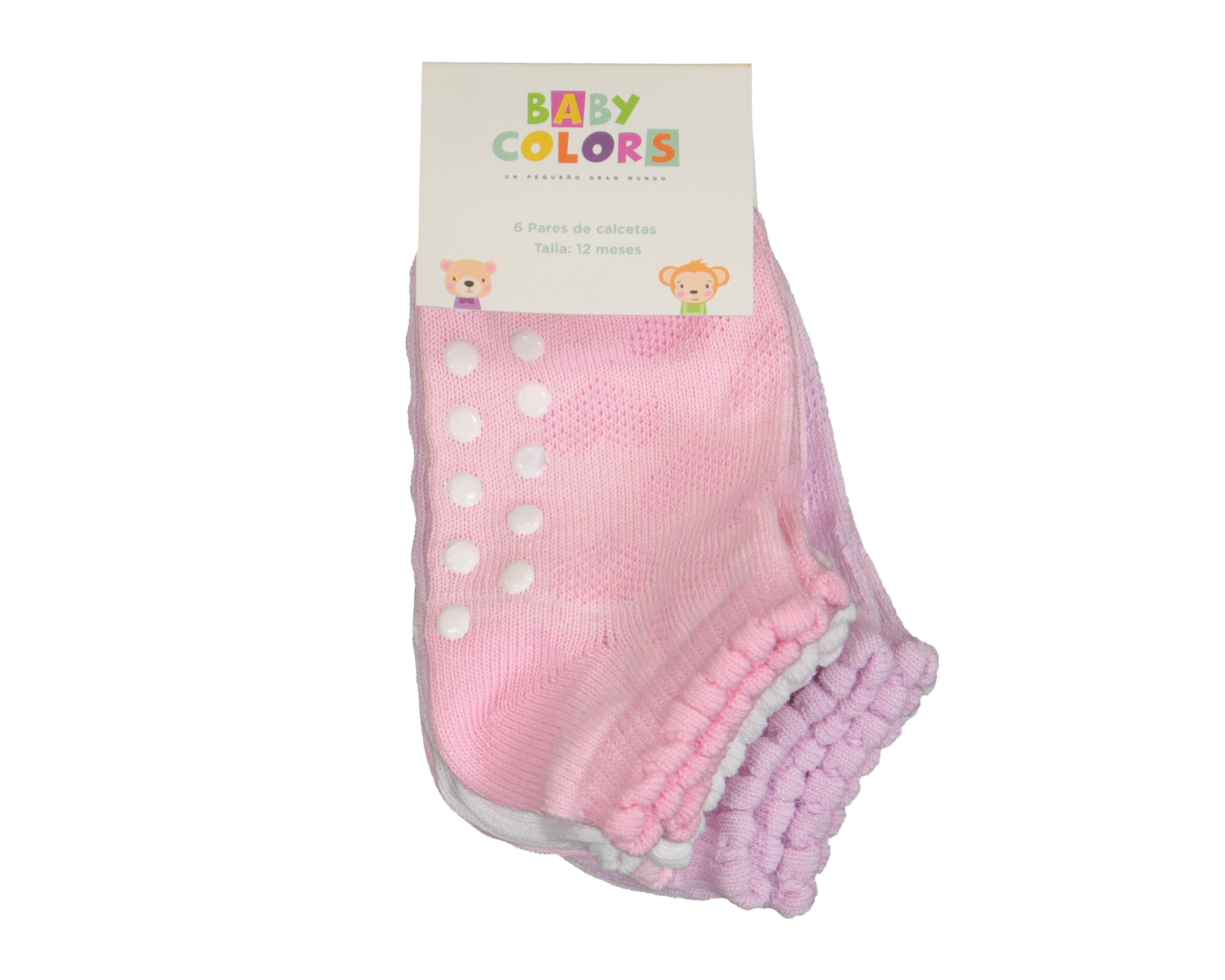 Foto 4 pulgar | Calcetas Baby Colors Antiderrapantes para Bebé 6 Pares