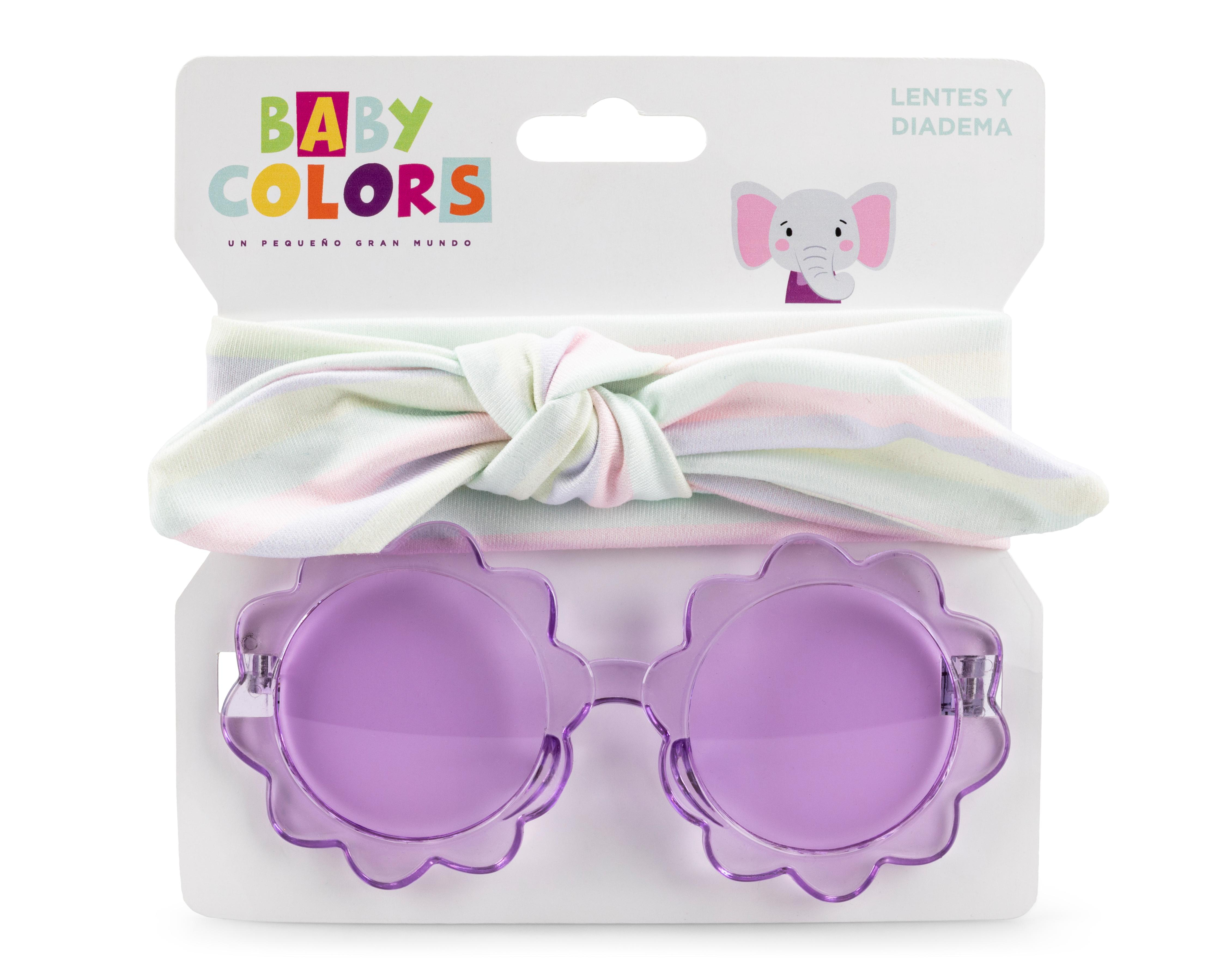 Diadema y Lentes Baby Colors para Bebé Niña 2 Piezas