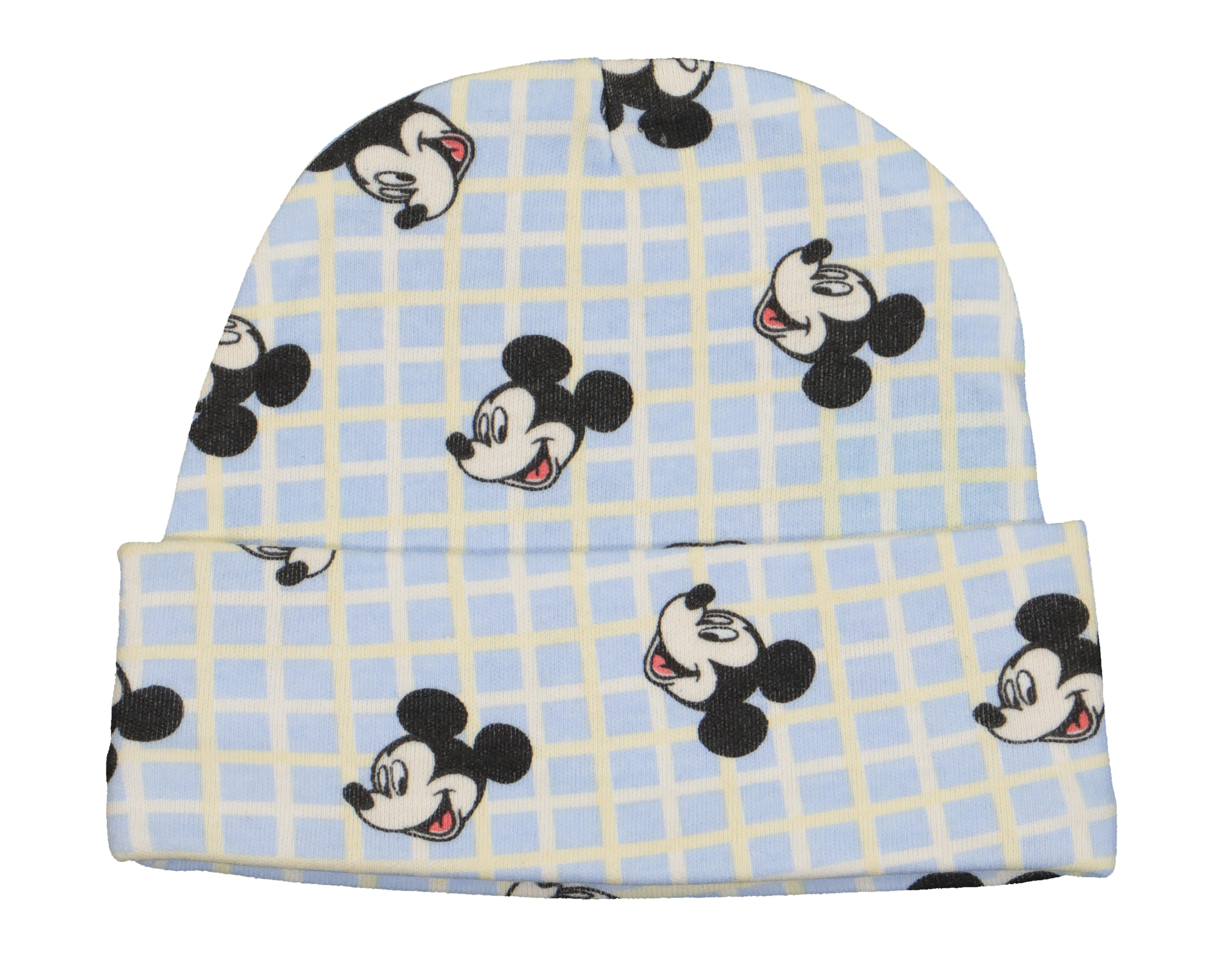 Foto 4 pulgar | Gorro de Algodón Disney Baby Mickey Mouse para Bebé Niño 3 Piezas