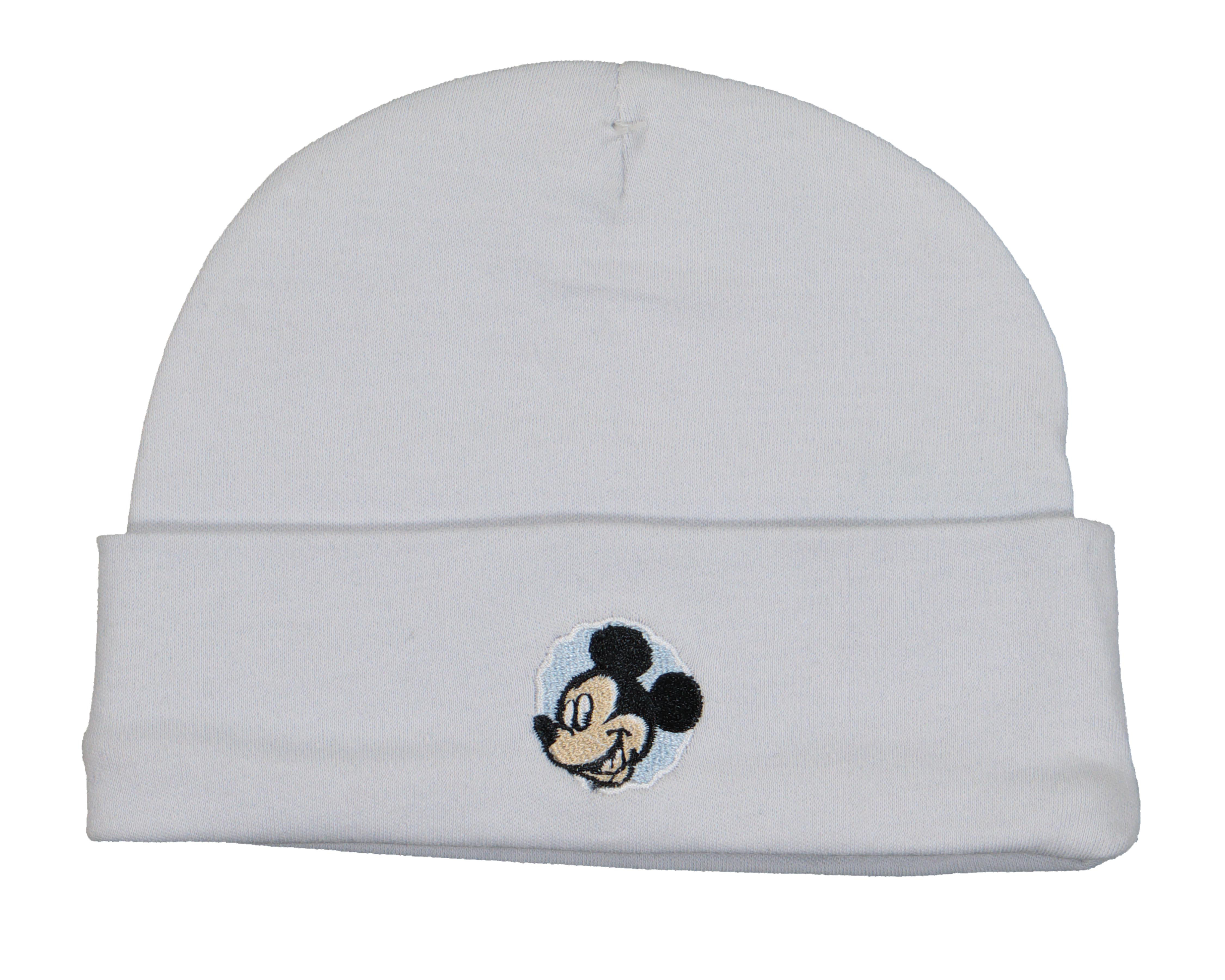 Foto 4 | Gorro de Algodón Disney Baby Mickey Mouse para Bebé Niño 3 Piezas