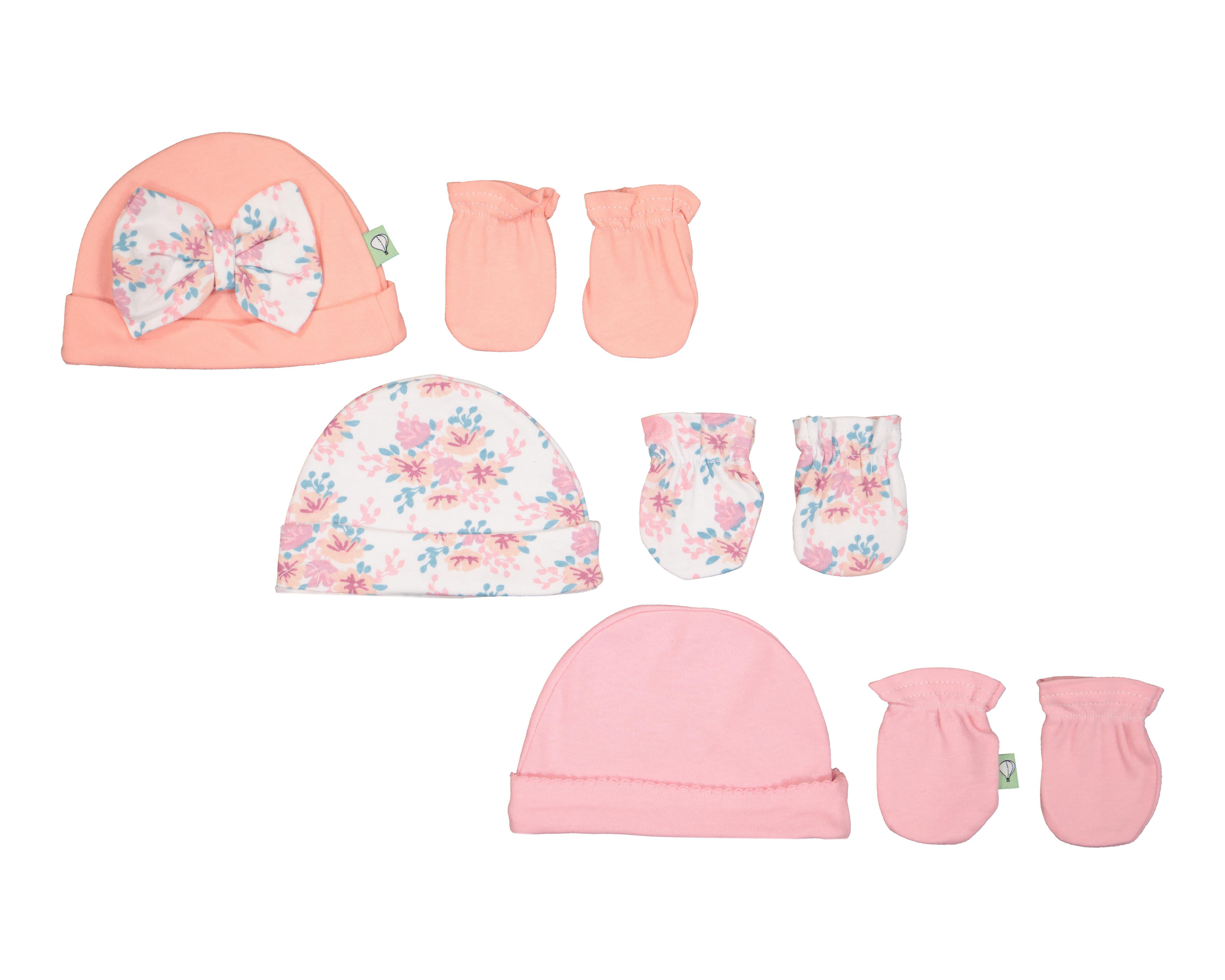 Gorro y Guantes Baby Colors para Bebé Niña 6 Piezas