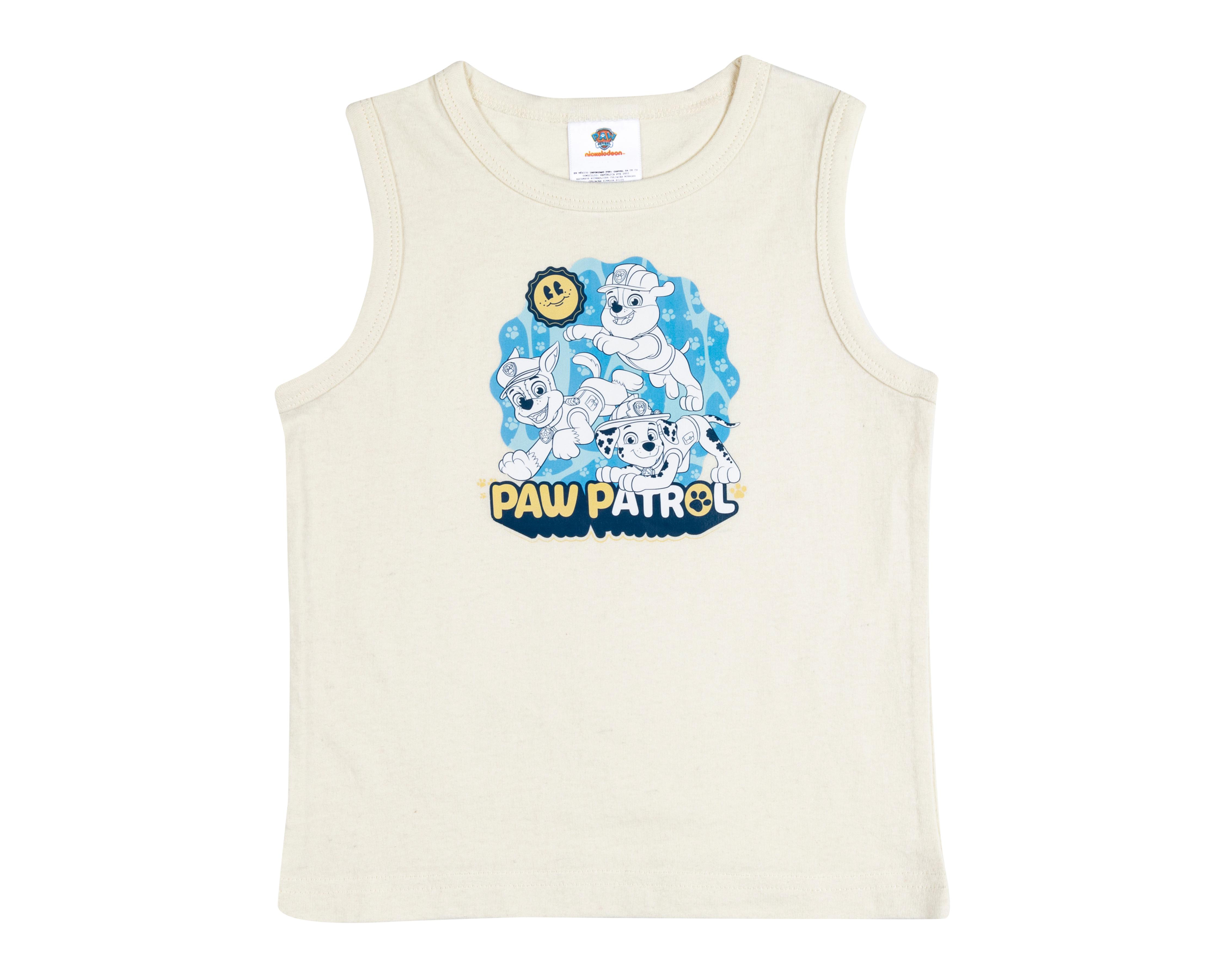 Foto 5 pulgar | Camiseta Interior Paw Patrol para Bebé Niño 3 Piezas
