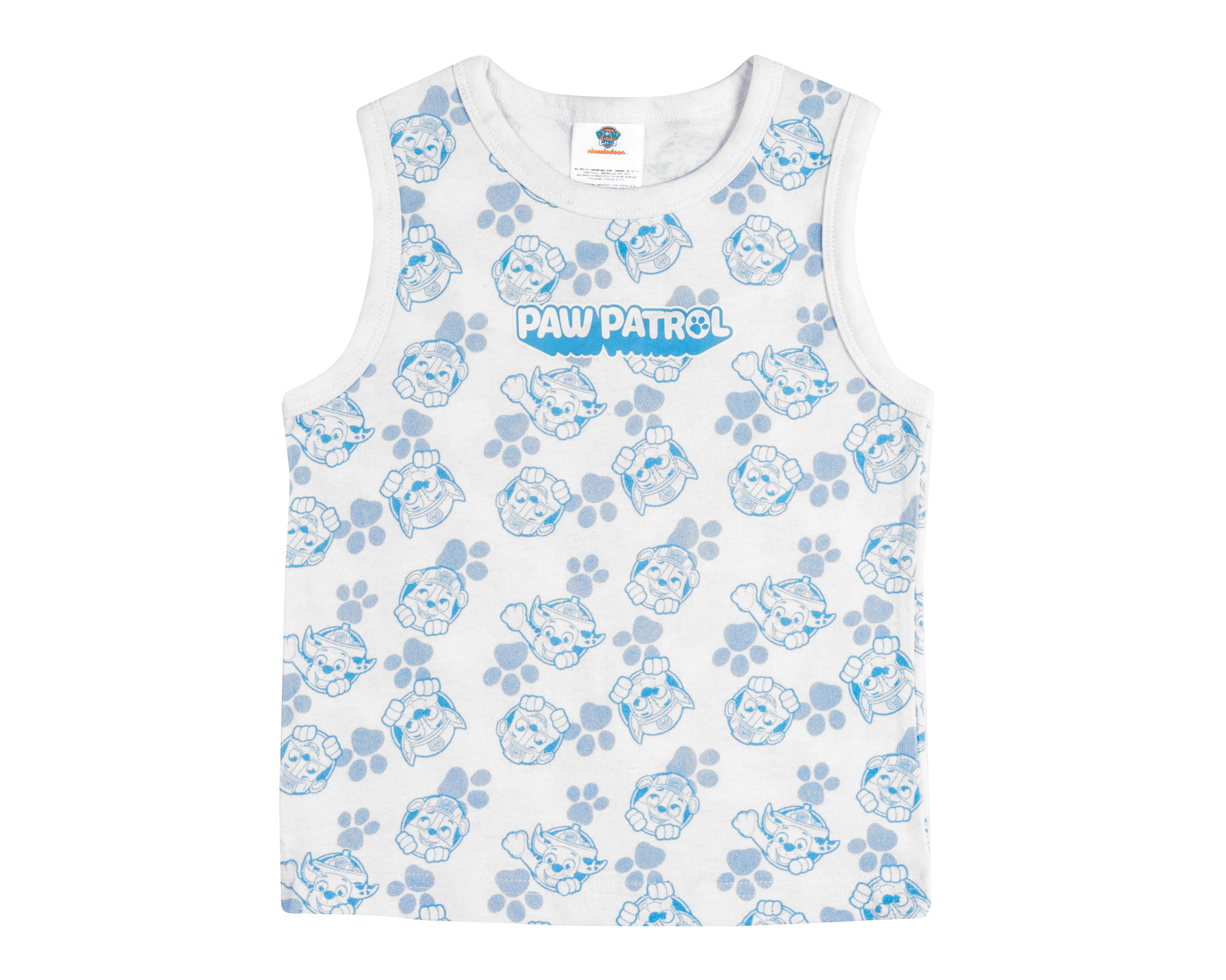 Foto 6 pulgar | Camiseta Interior Paw Patrol para Bebé Niño 3 Piezas