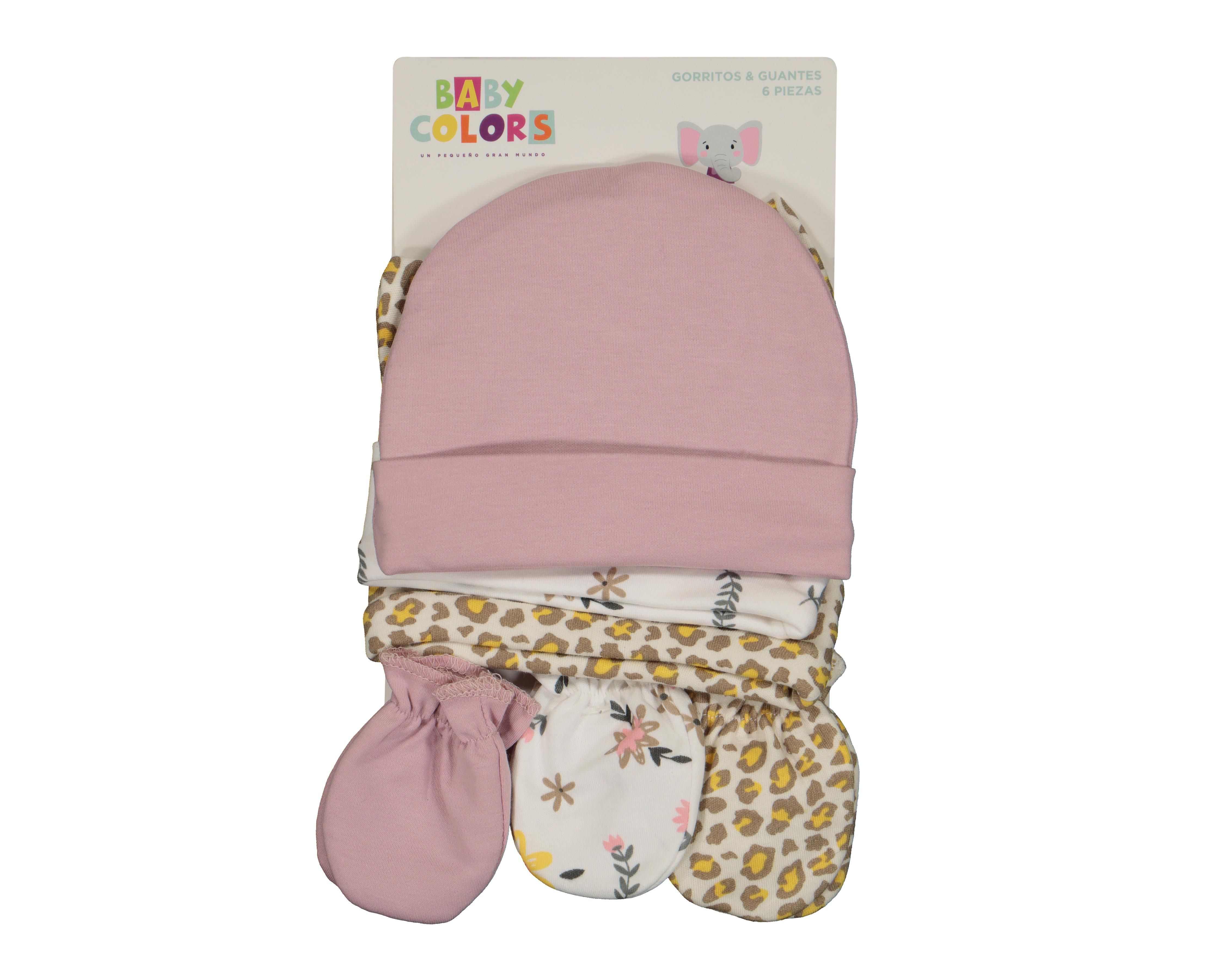 Foto 4 pulgar | Gorro y Guantes Baby Colors para Bebé Niña 6 Piezas