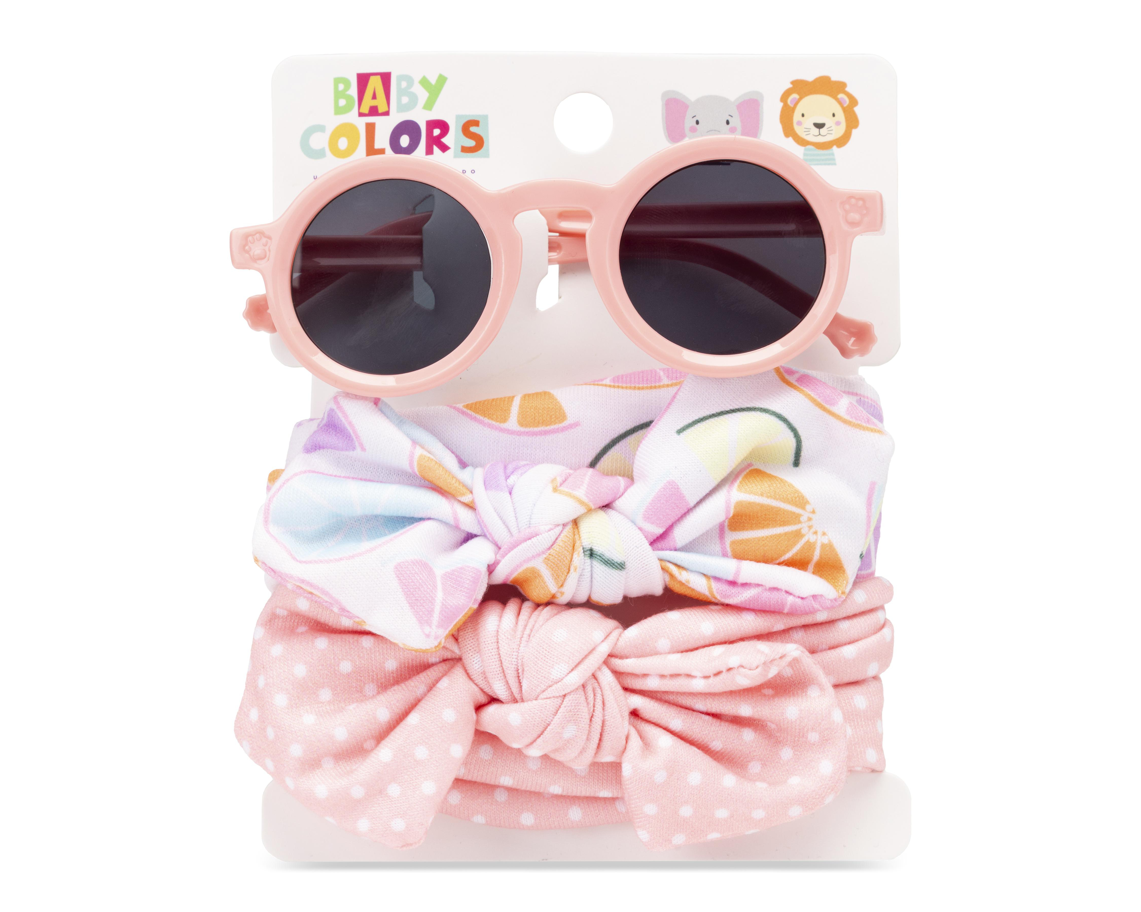 Diademas y Lentes para el Sol Baby Colors para Bebé Niña 3 Piezas $149