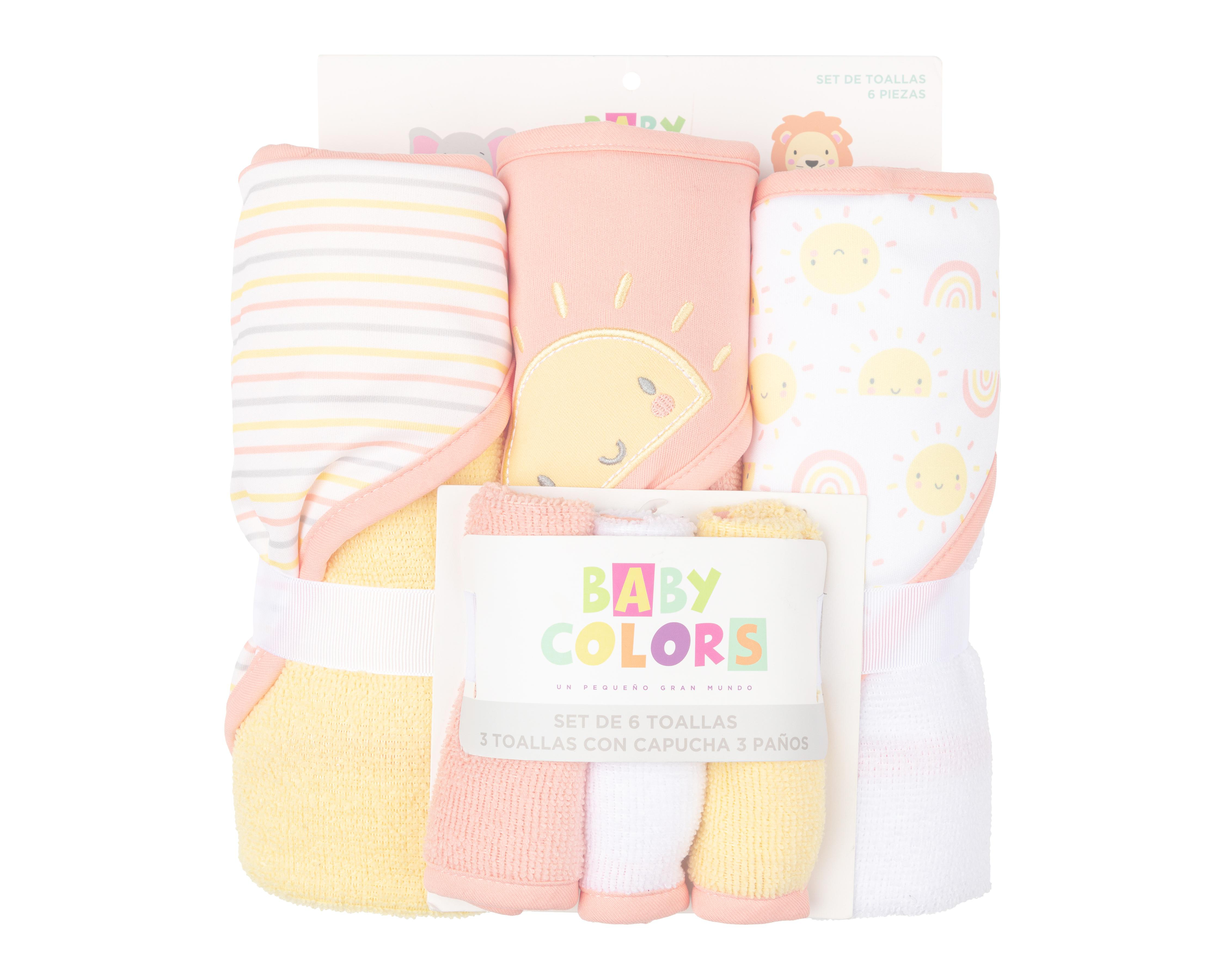 Toalla Baby Colors para Bebé Niña 6 Piezas