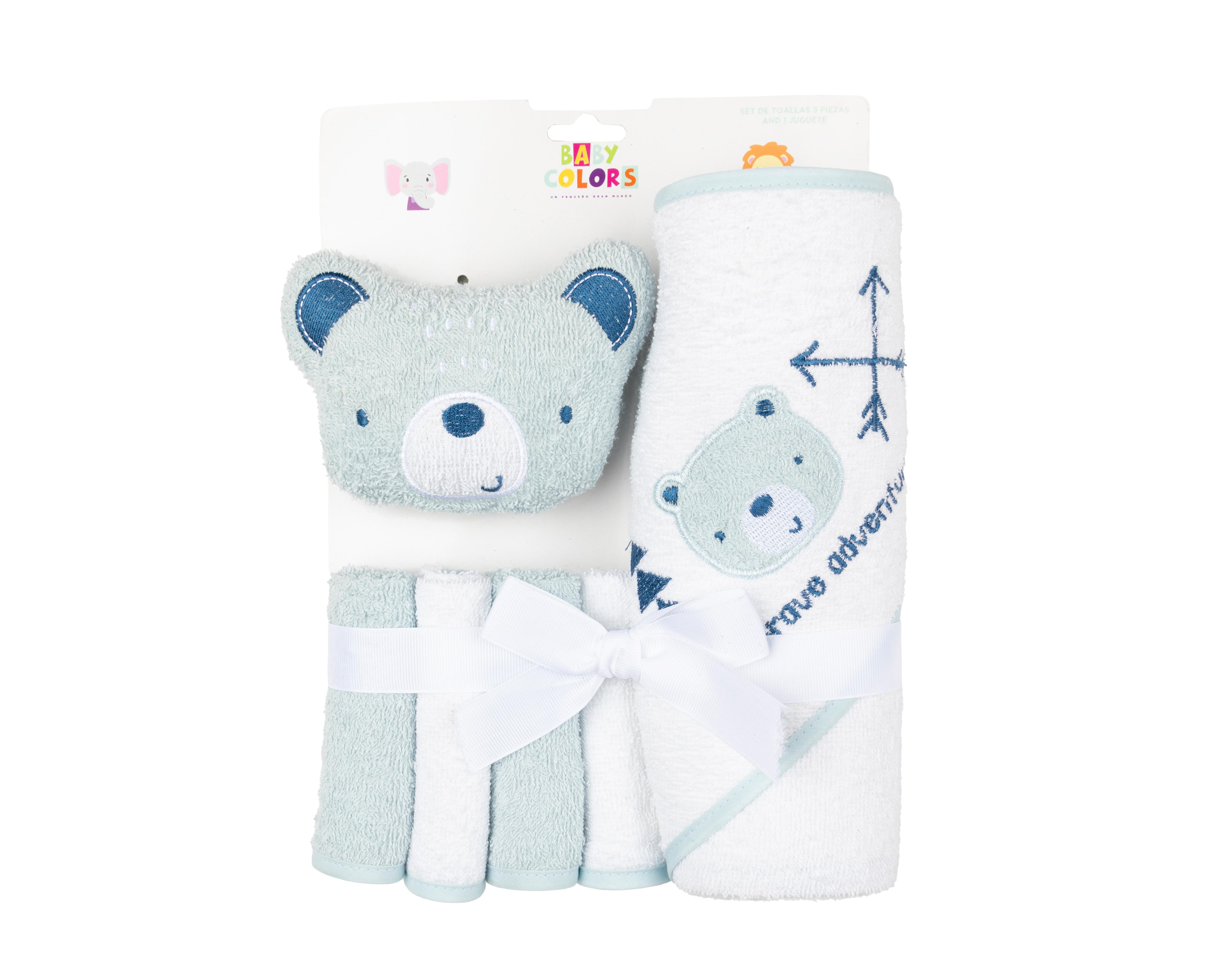Toalla Baby Colors de Algodón para Bebé Niño 6 Piezas $199
