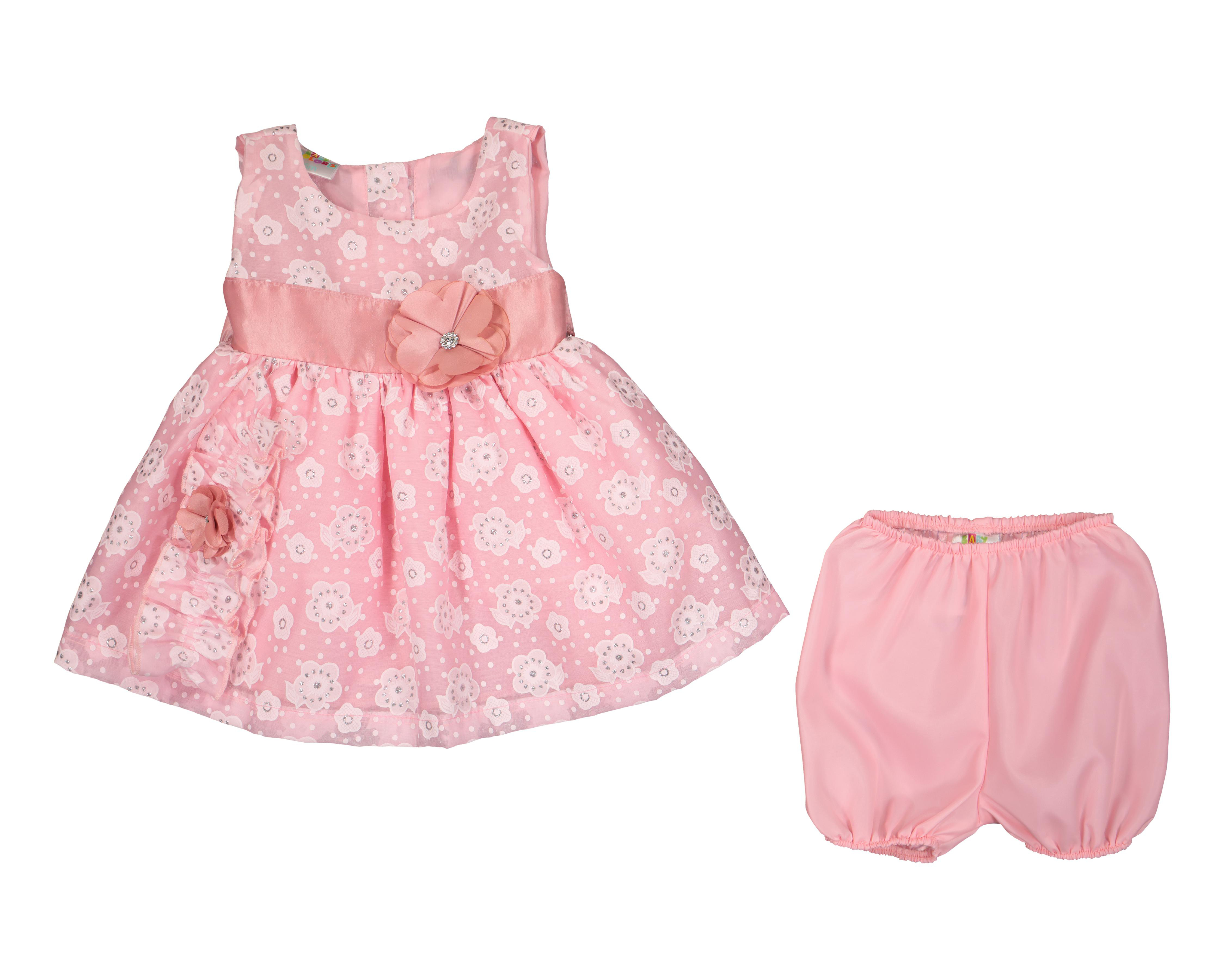 Vestido para Bebé Baby Colors Estampado 3 Piezas