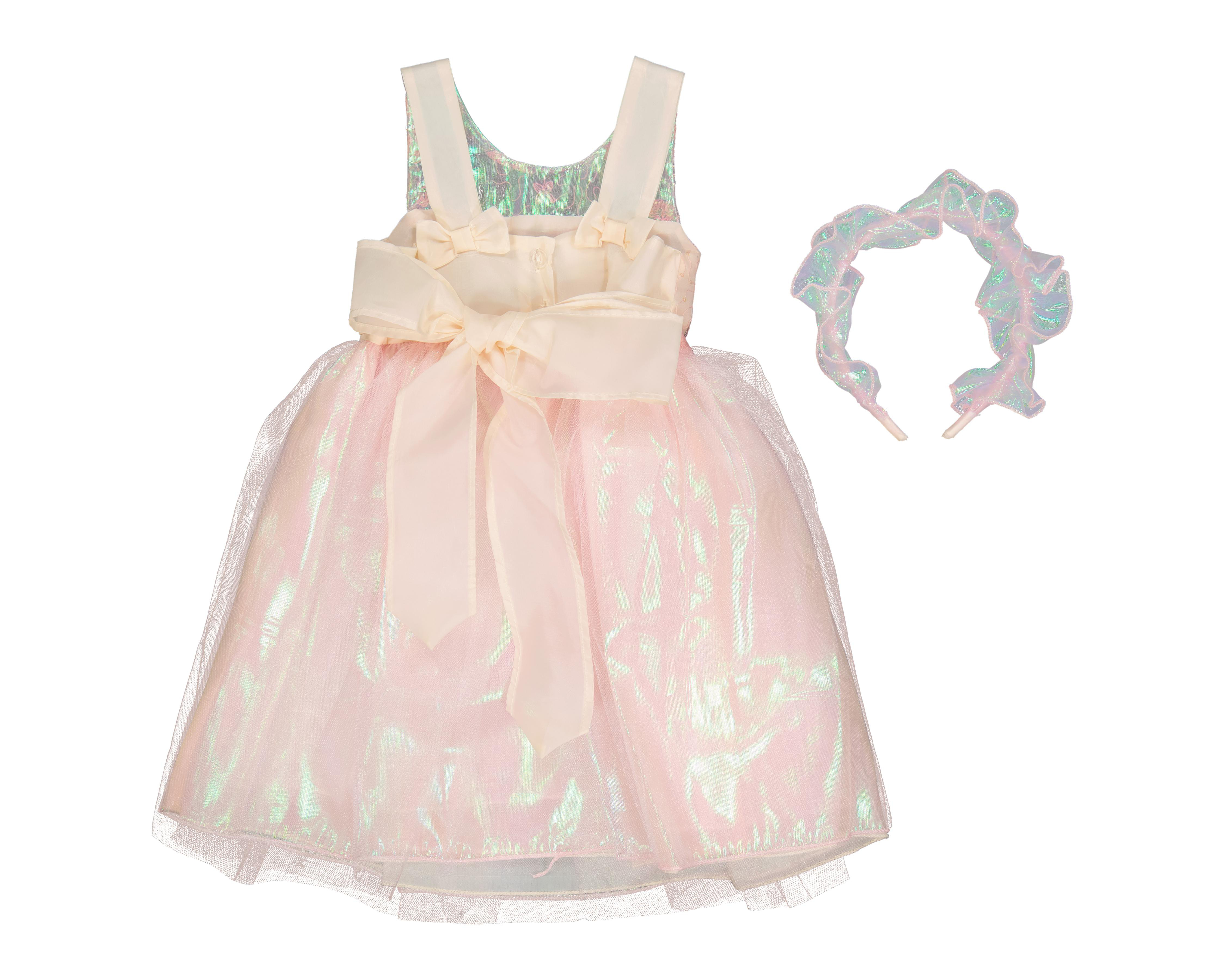 Foto 3 pulgar | Vestido para Bebé Niña Baby Colors con Diadema