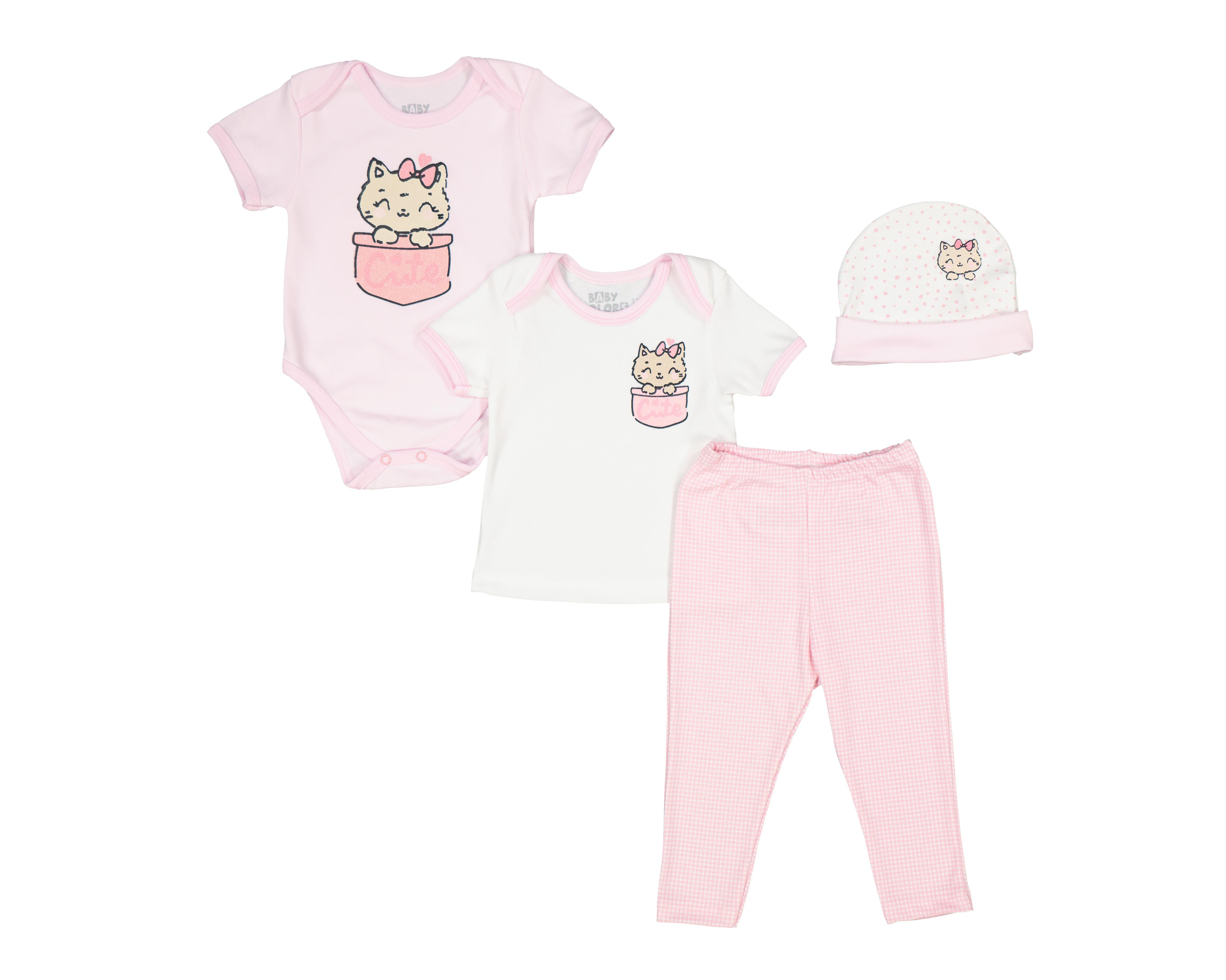 Conjunto Baby Colors para Bebé Niña 4 Piezas