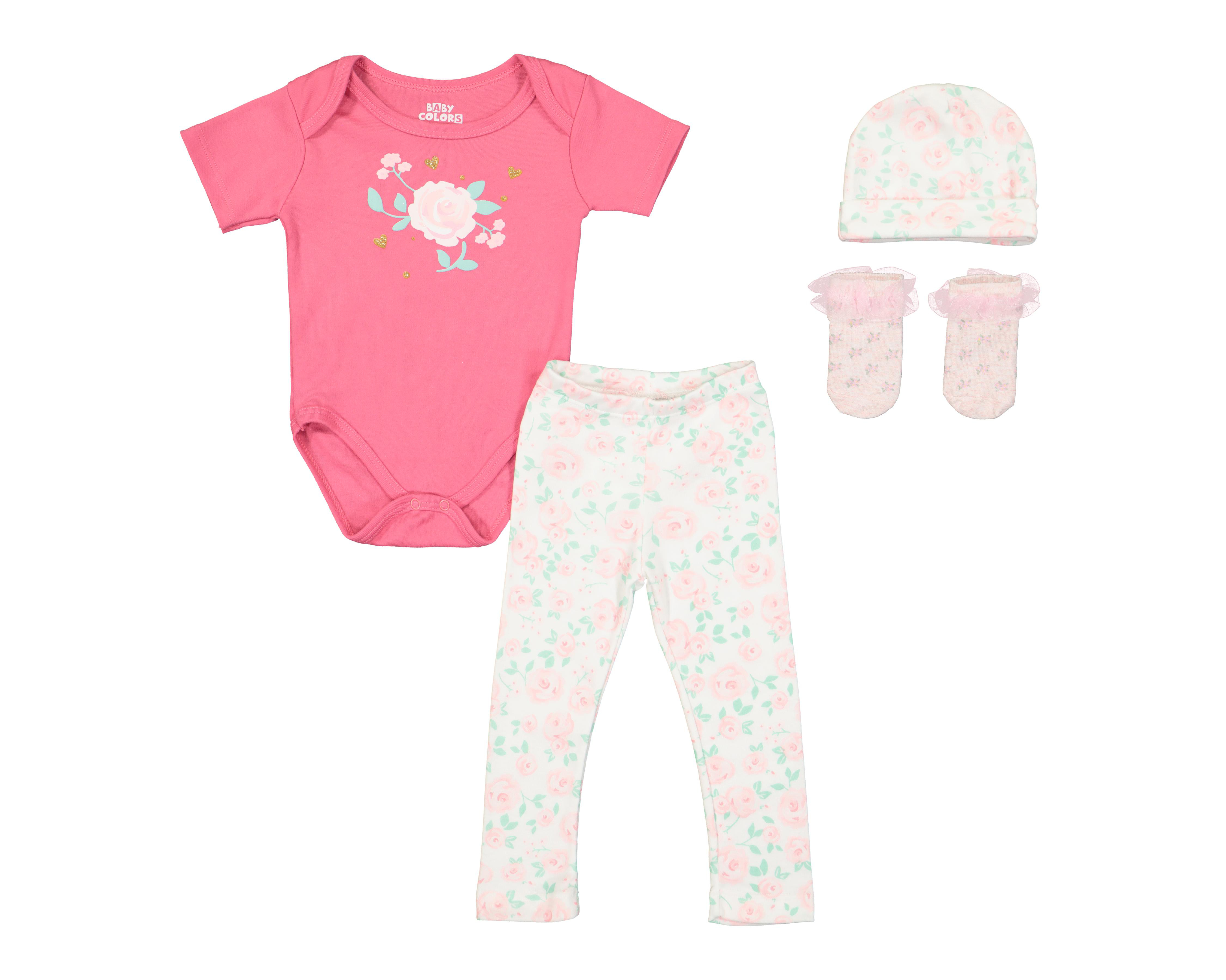 Conjunto Baby Colors para Bebé Niña 4 Piezas