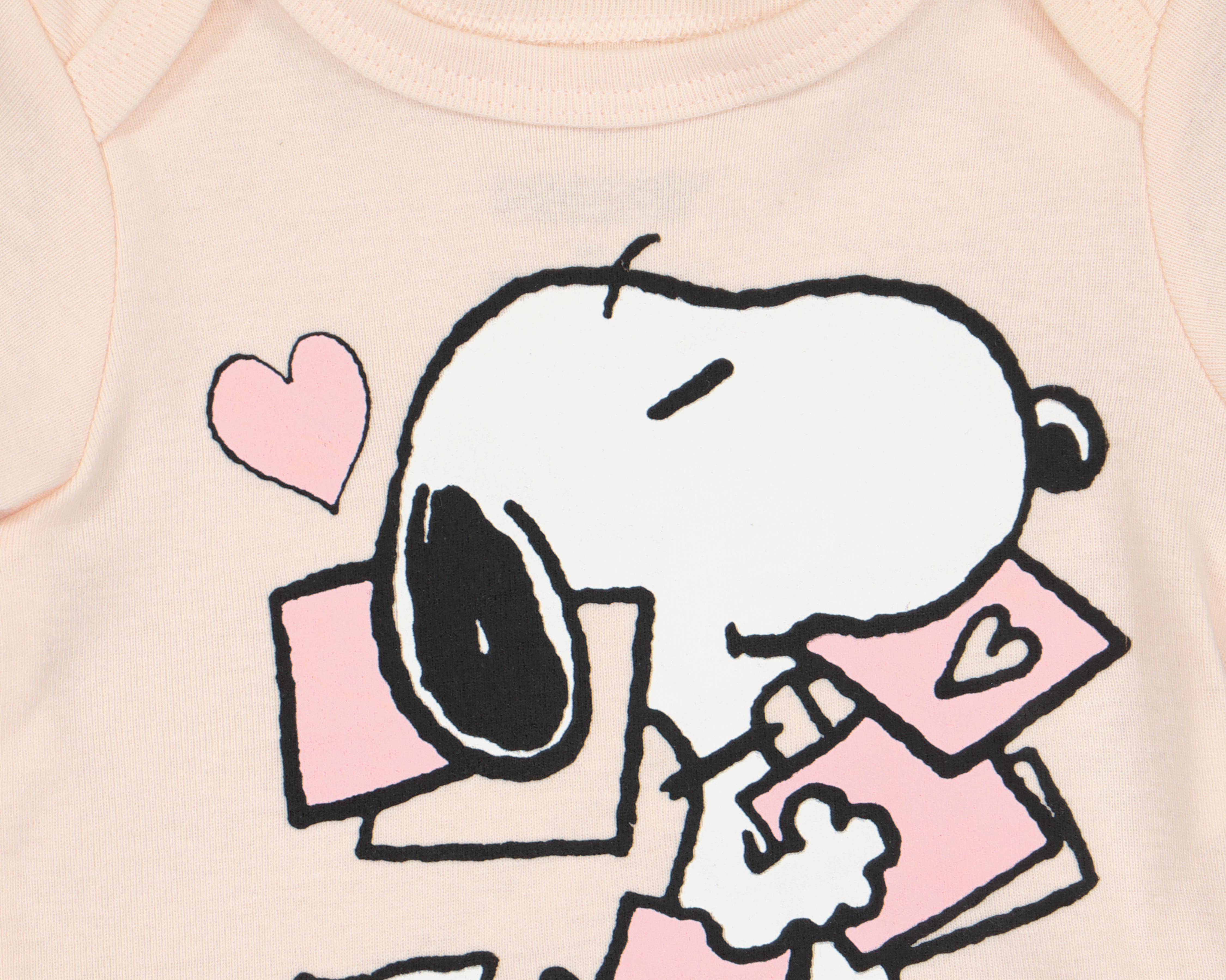 Foto 5 | Playera Peanuts para Bebe Niña 3 Piezas