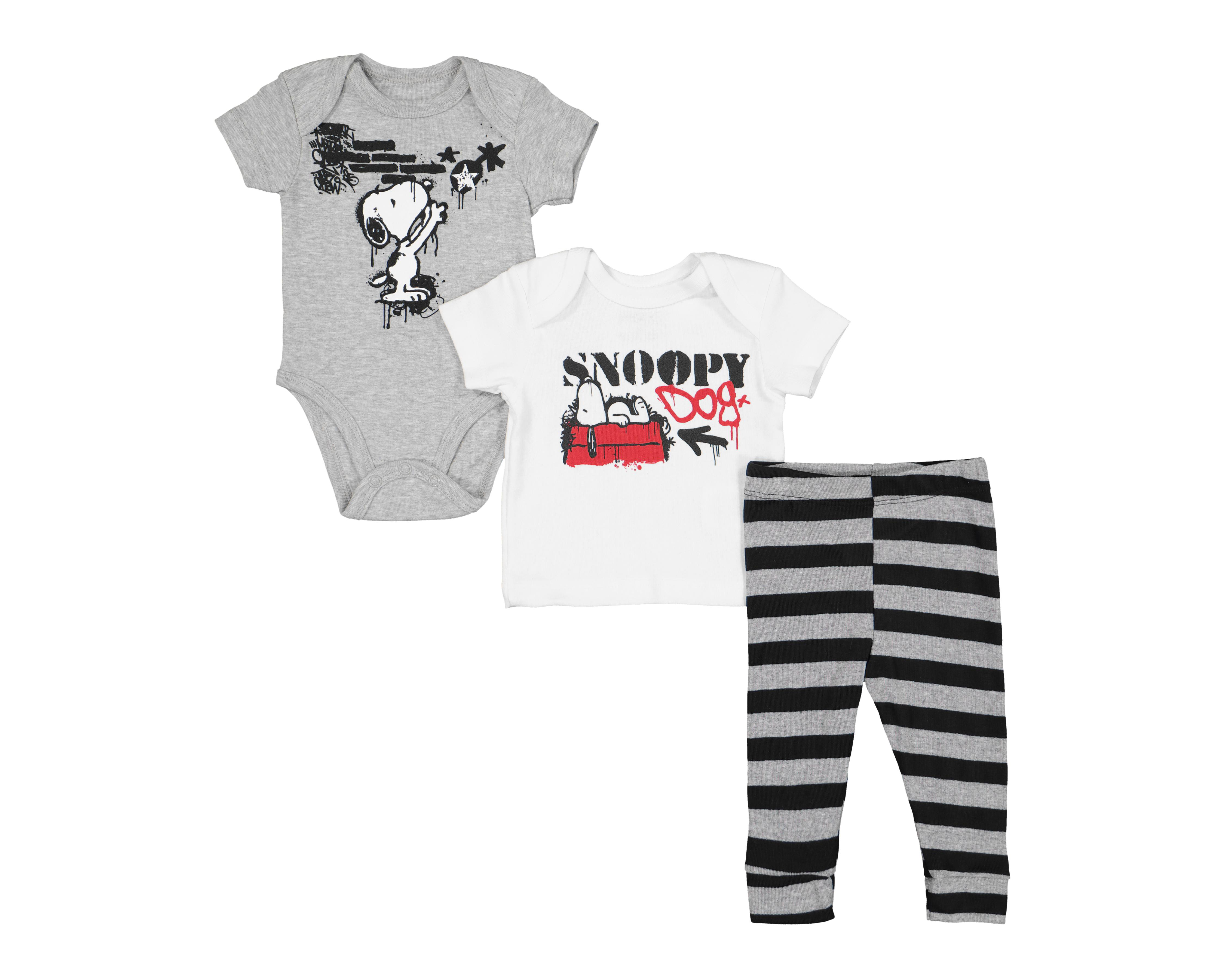 Foto 1 | Conjunto Peanuts para Bebé Niño 3 Piezas