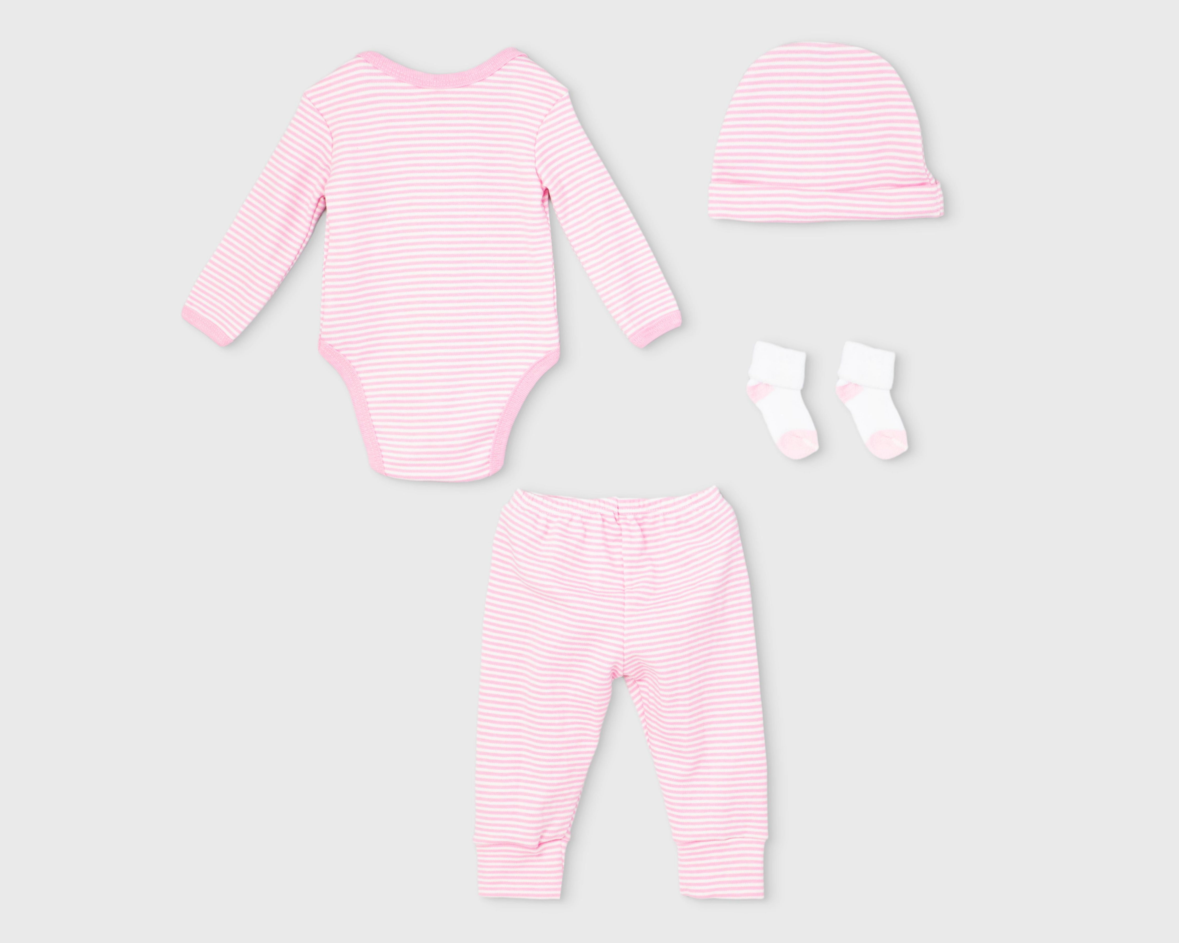 Foto 2 | Conjunto de Bebé Niña Baby Colors Rosa 4 Piezas