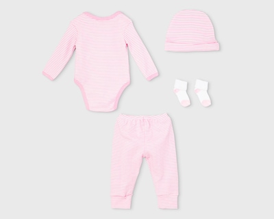 Foto 2 | Conjunto de Bebé Niña Baby Colors Rosa 4 Piezas