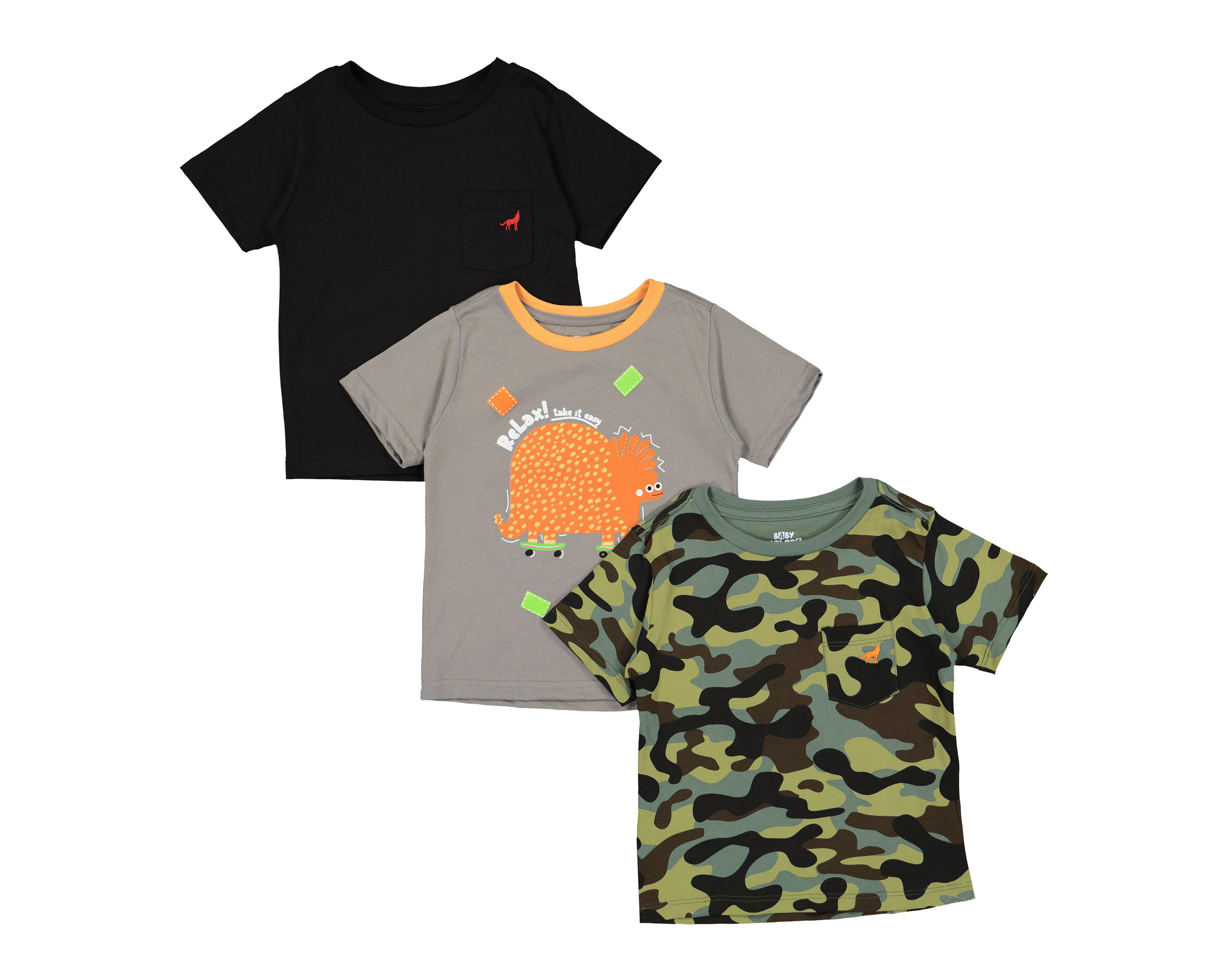 Foto 2 pulgar | Playera para Bebé Niño Baby Colors 3 Piezas