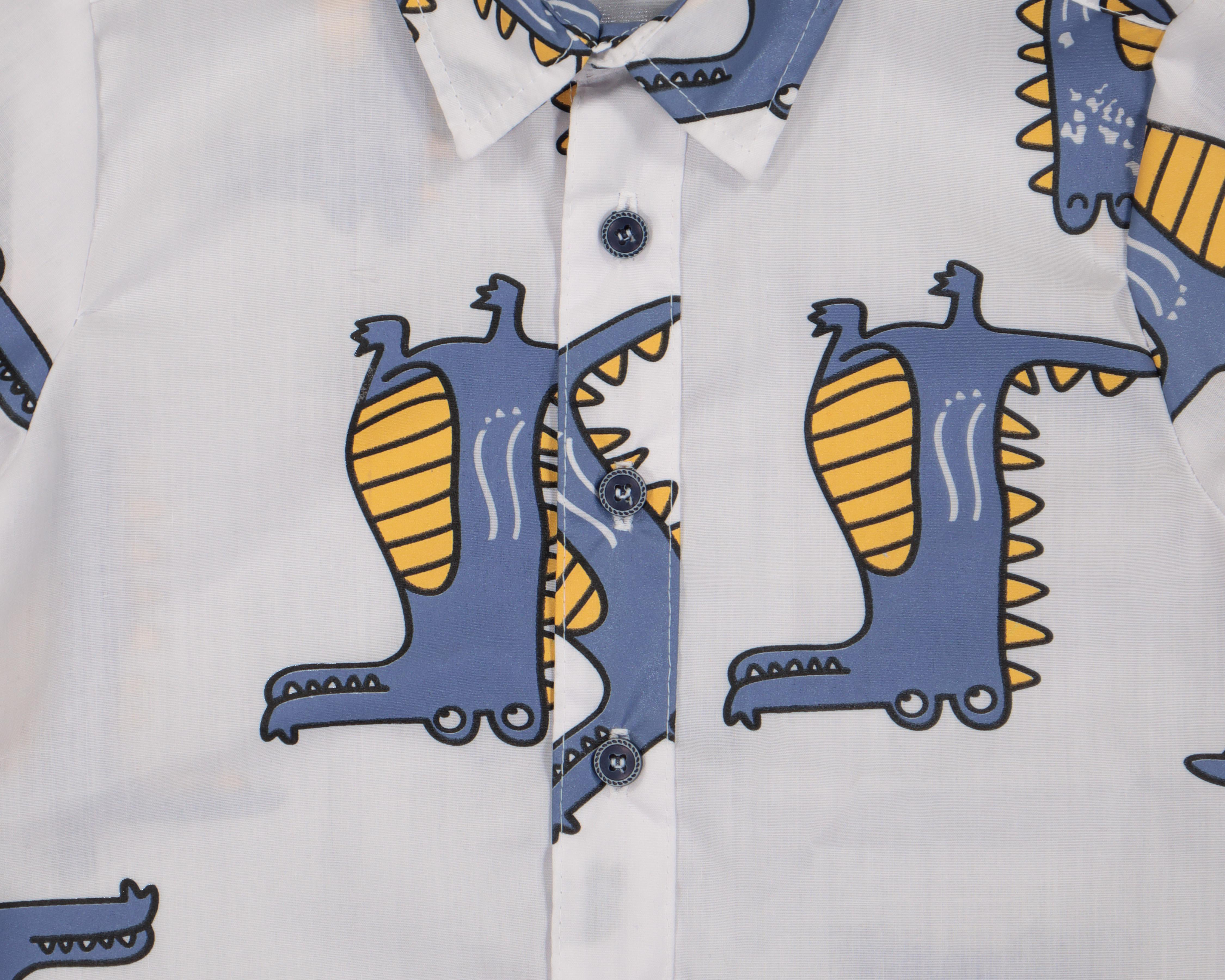Foto 4 pulgar | Camisa Baby Colors con Print de Cocodrilos para Bebé Niño